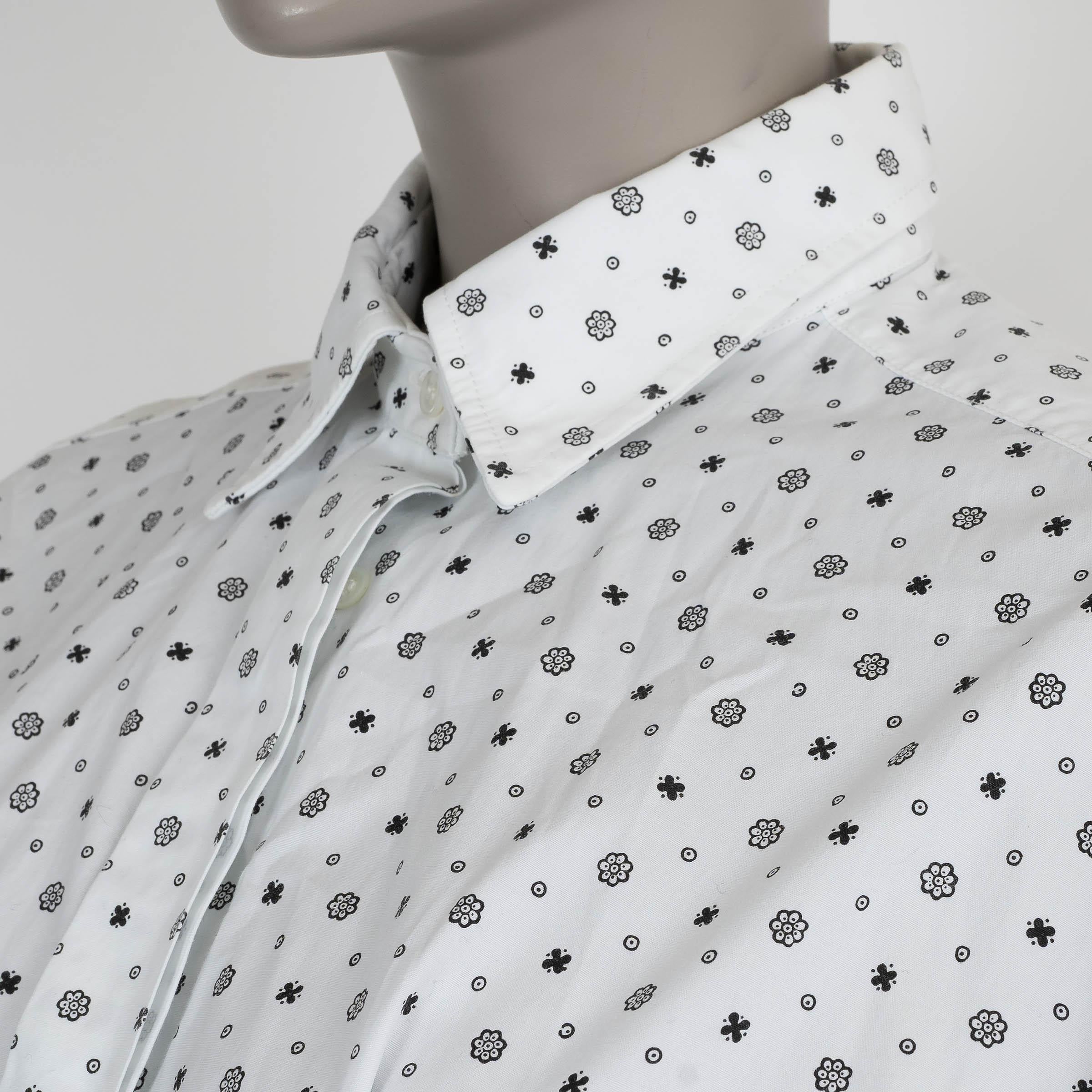 Women's MIU MIU white cotton FLORAL CROPPED BUTTON-UP Shirt XS For Sale
