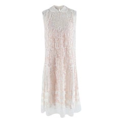 Miu Miu White Floral Lace Sleeveless Dress - Us Size 6