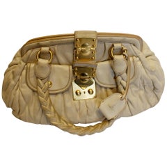 Miu Miu Miu Weißes Leder  Tasche Tasche