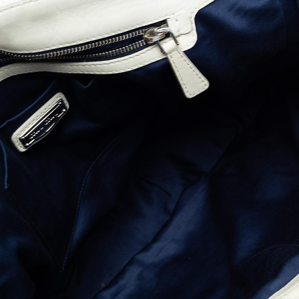 Miu Miu White Matelasse Nappa Leather Turnlock Top Handle Bag 1