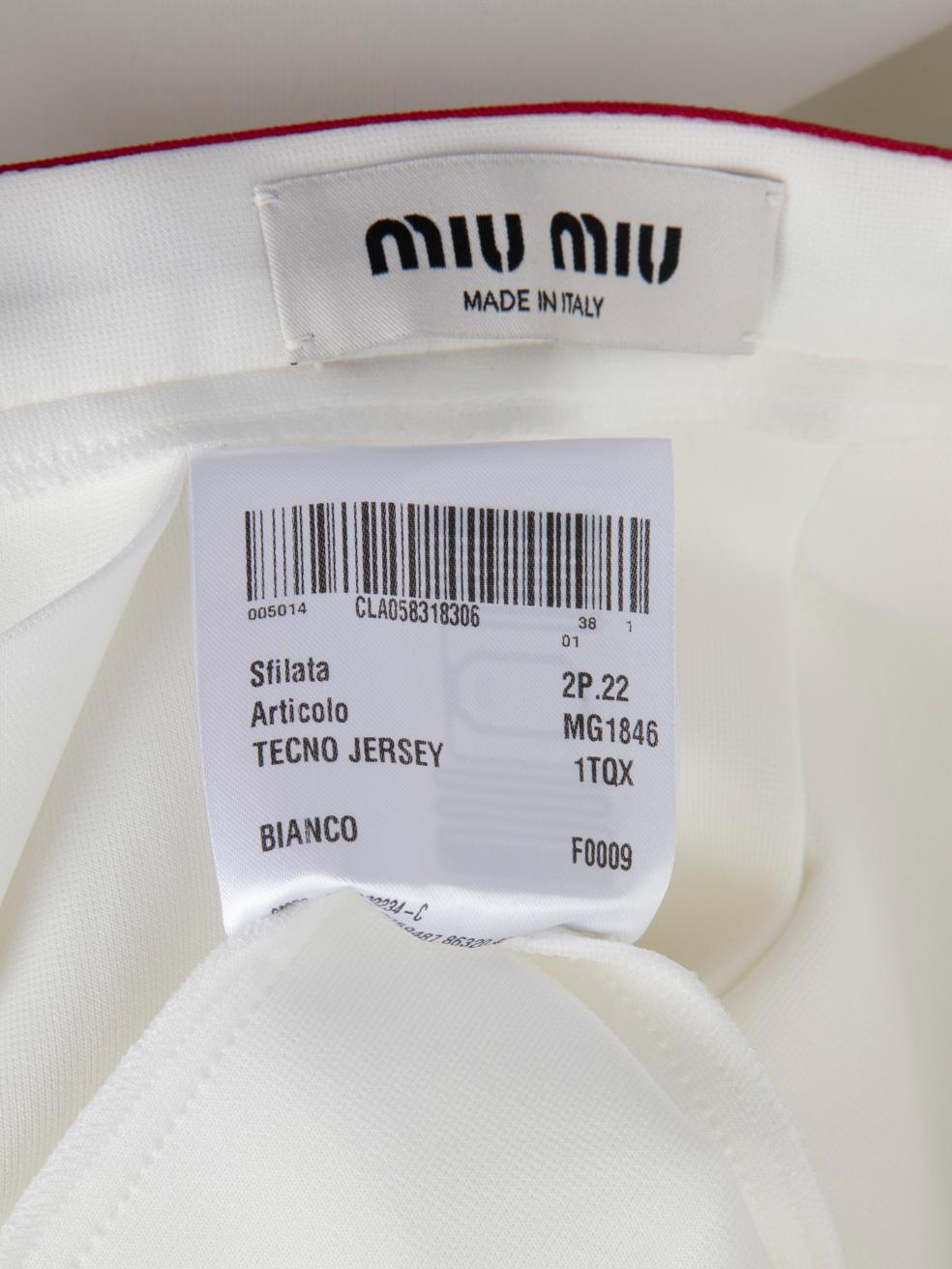 De las mujeres Mini falda plisada blanca Miu Miu Talla L en venta