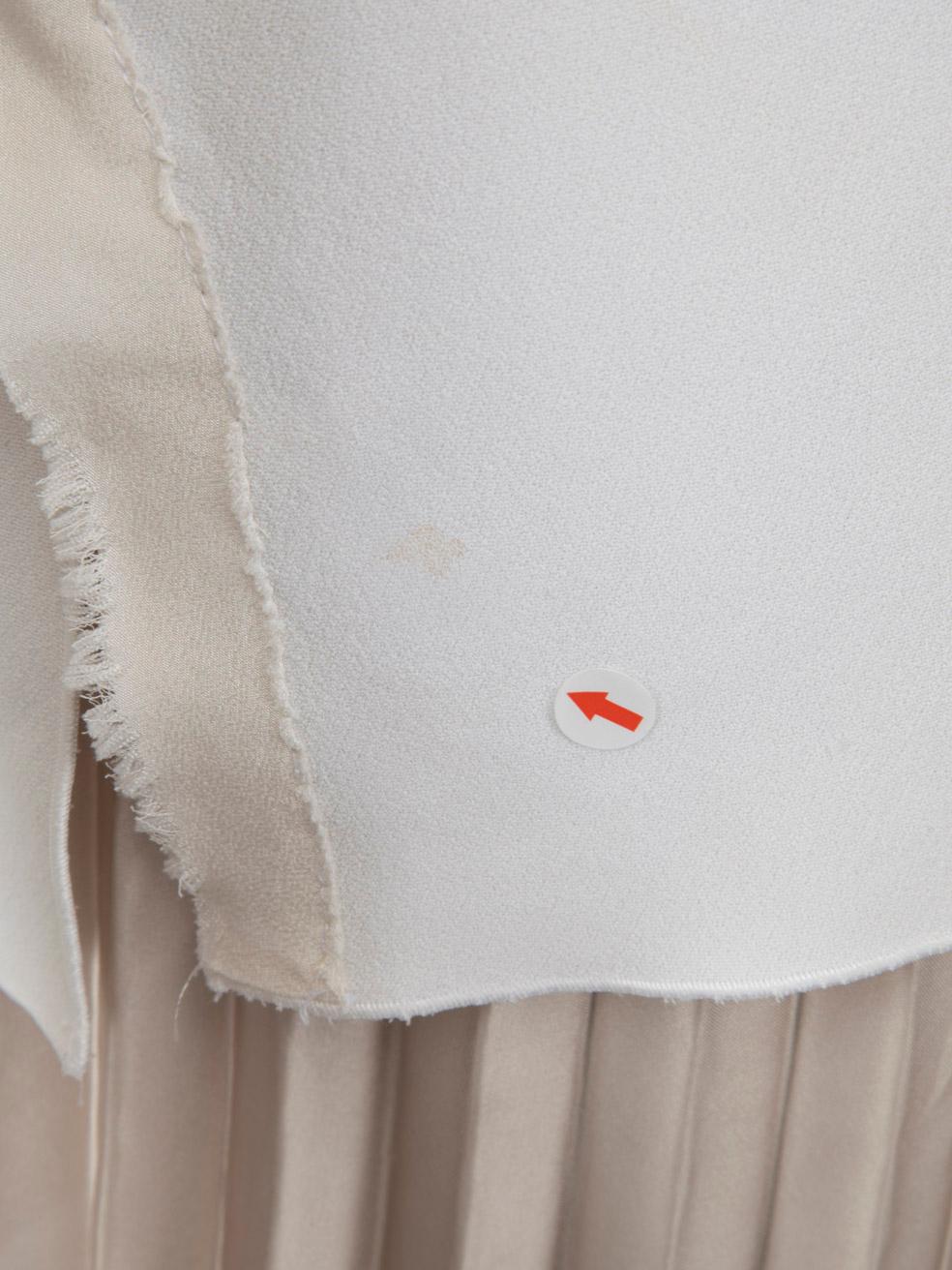 Miu Miu White - camicetta senza maniche con dettaglio a fiocco - taglia S.S. in vendita 2