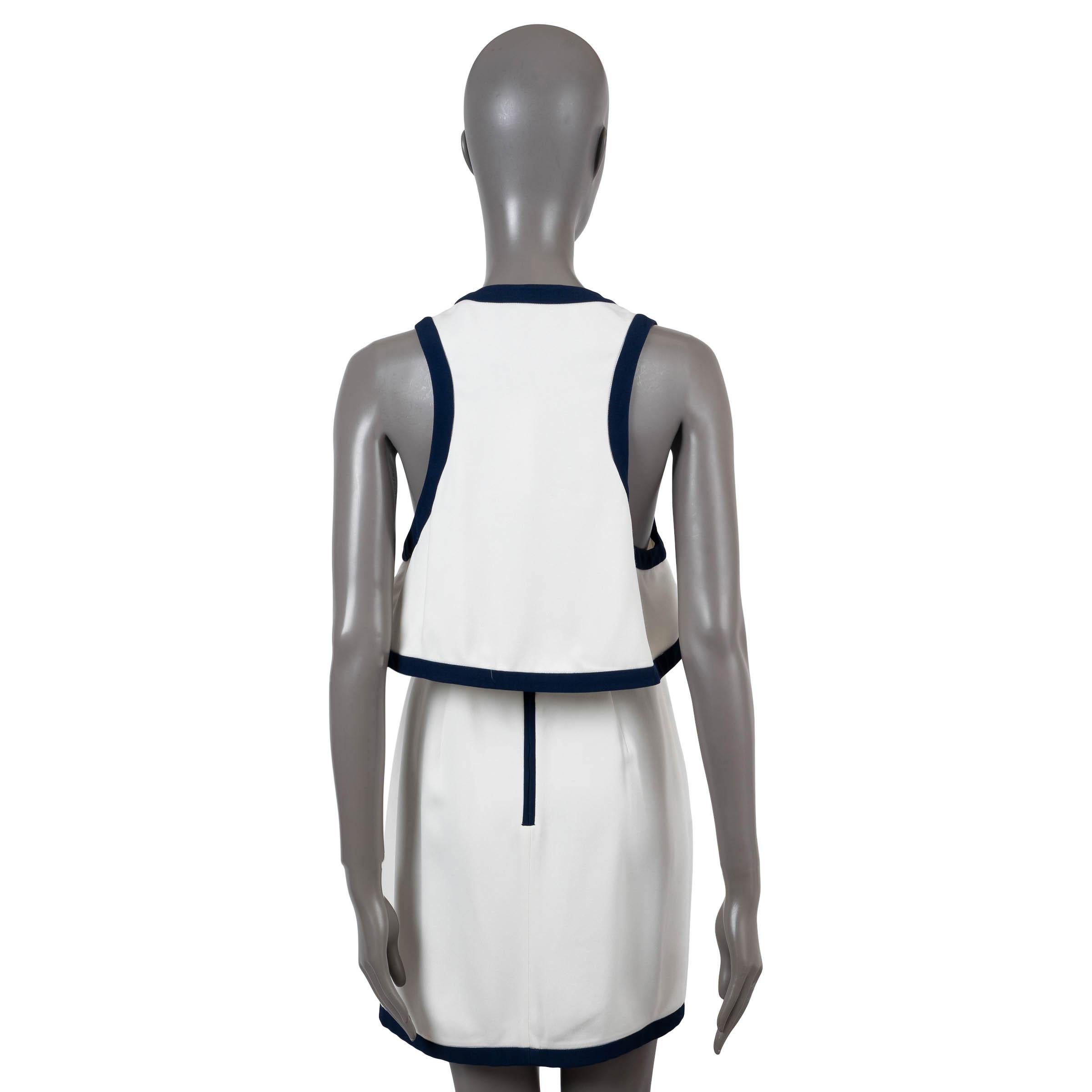 Grigio S.I.V.A. White in viscosa 2010 DEEP-V CREPE MINI Dress 40 S. in vendita