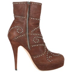 Miu Miu Woman Ankle boots Brown IT 39