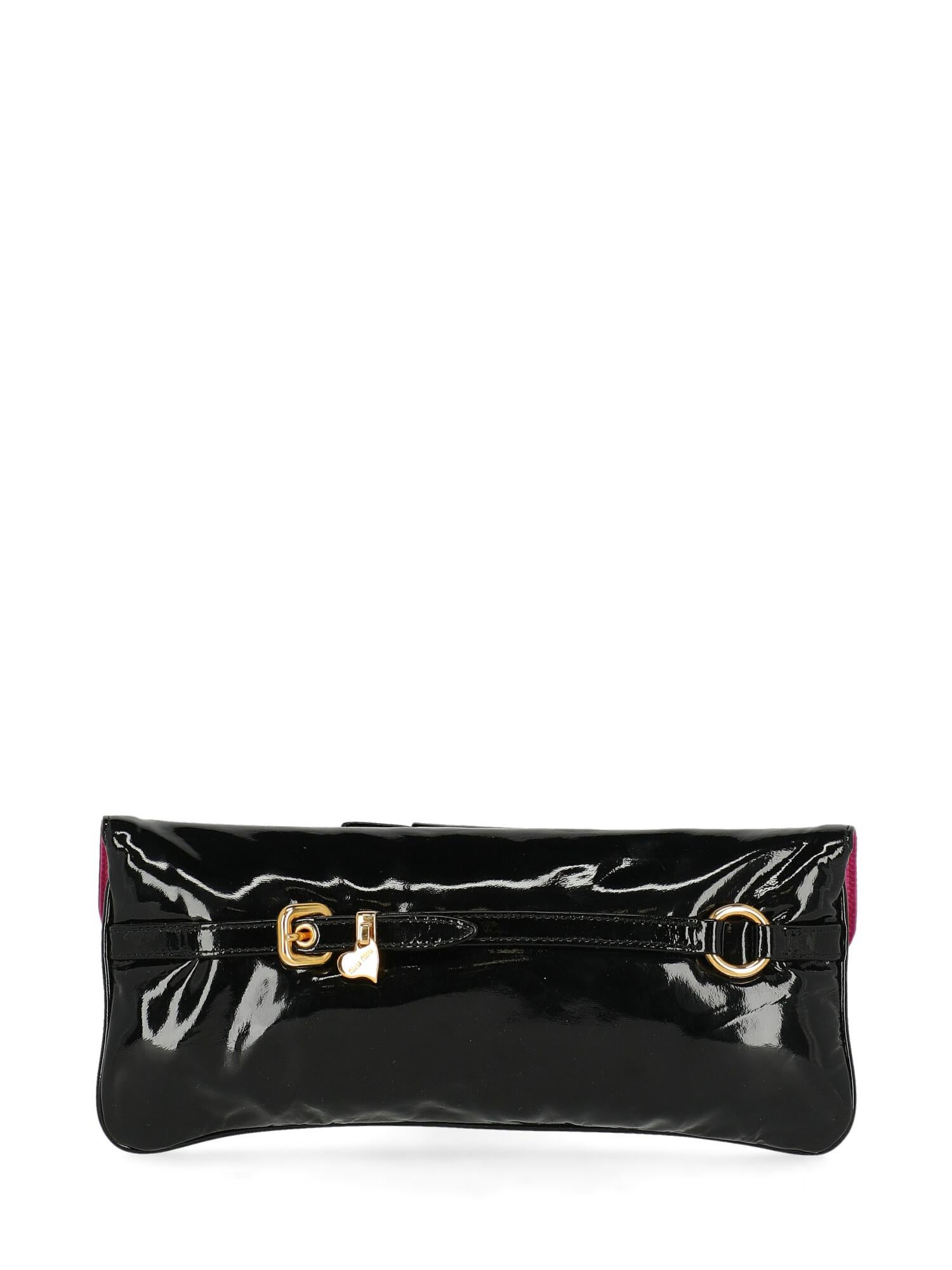 Women's Miu Miu Woman Handbag  Black Leather For Sale