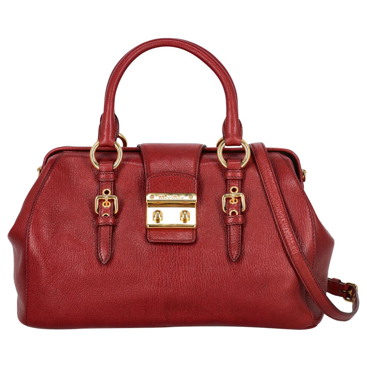 Miu Miu Woman Handbag Red Leather For Sale