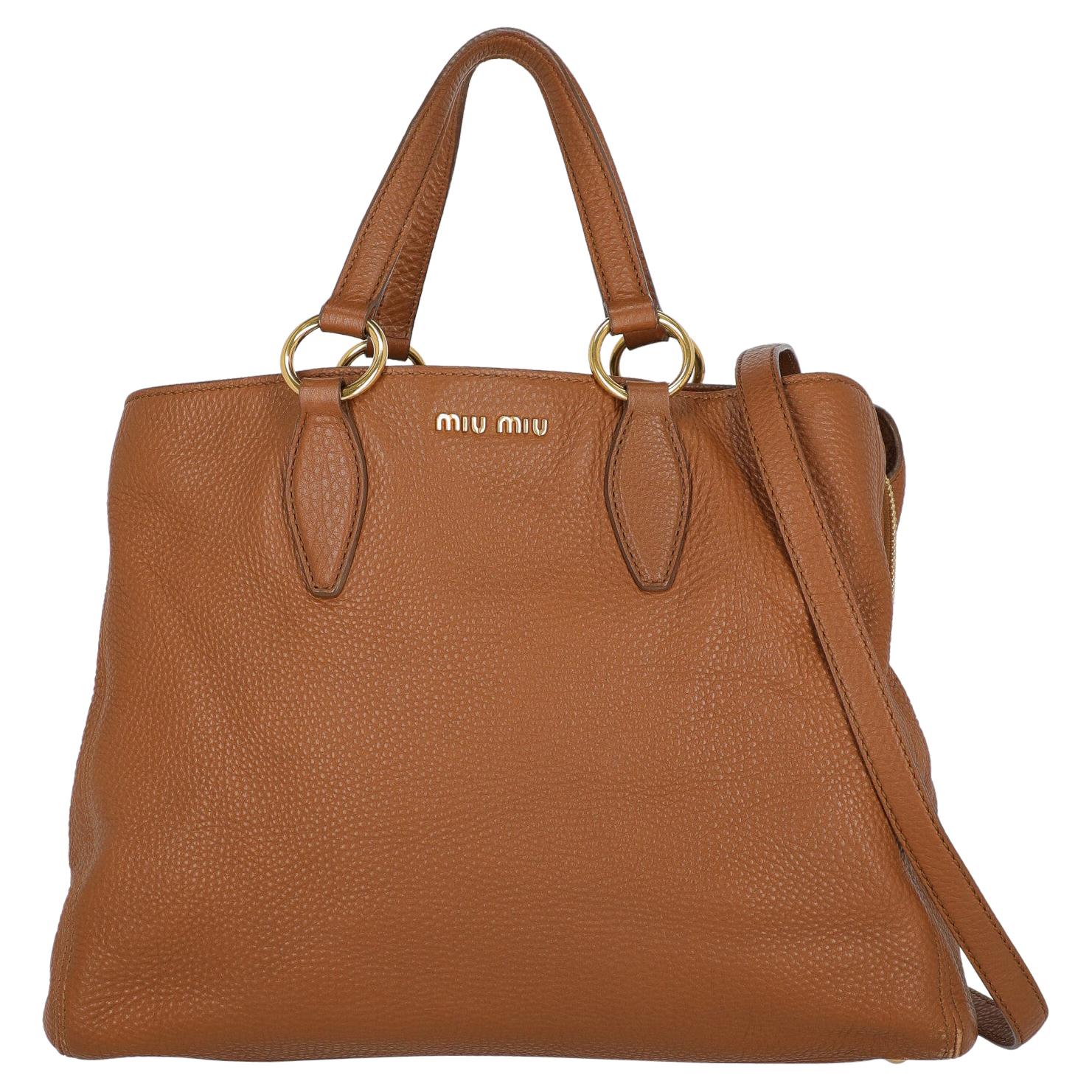 Miu Miu  Women   Handbags  Brown Leather  For Sale