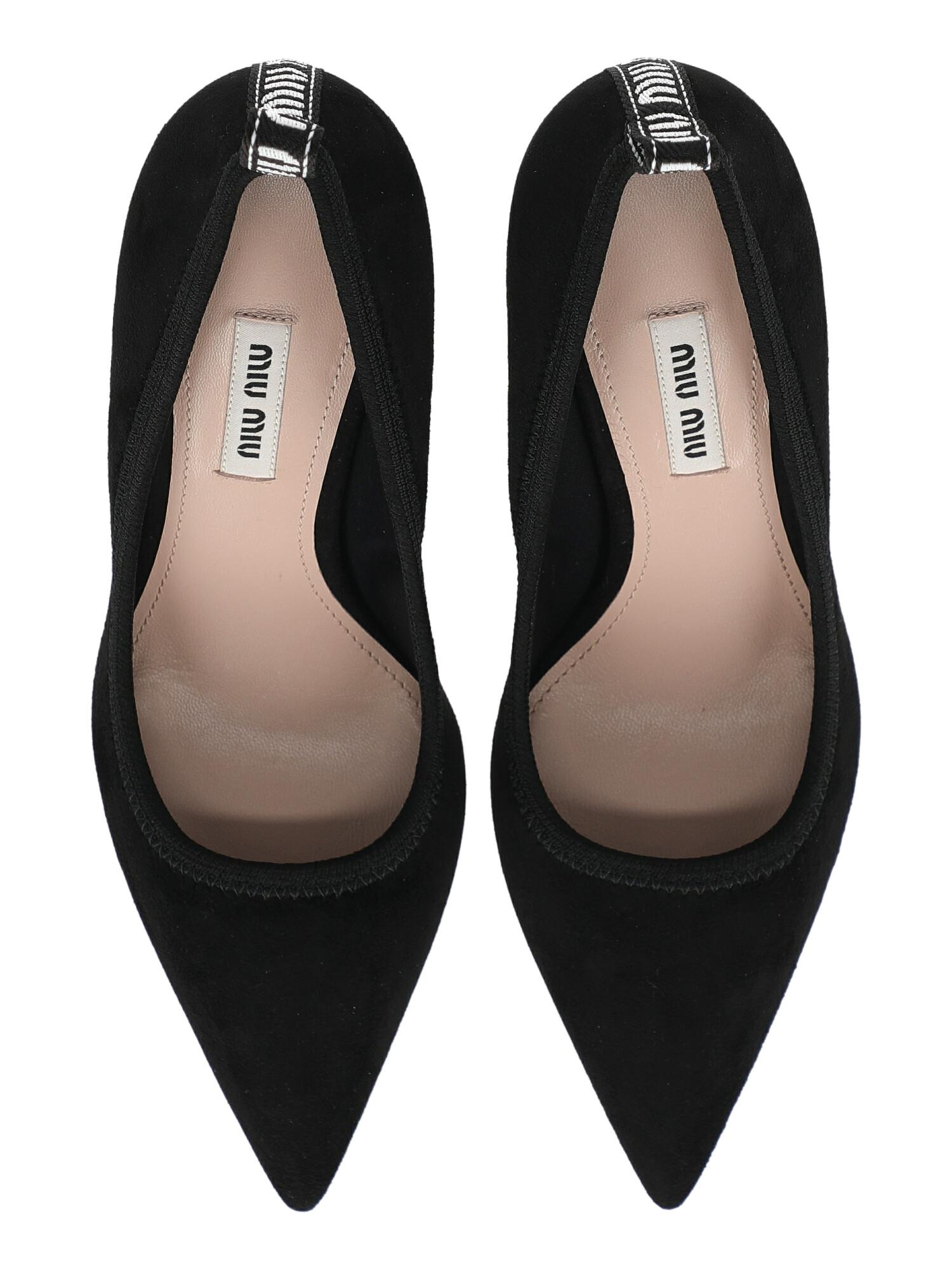 Miu Miu  Women   Pumps  Black Leather EU 37 For Sale 1