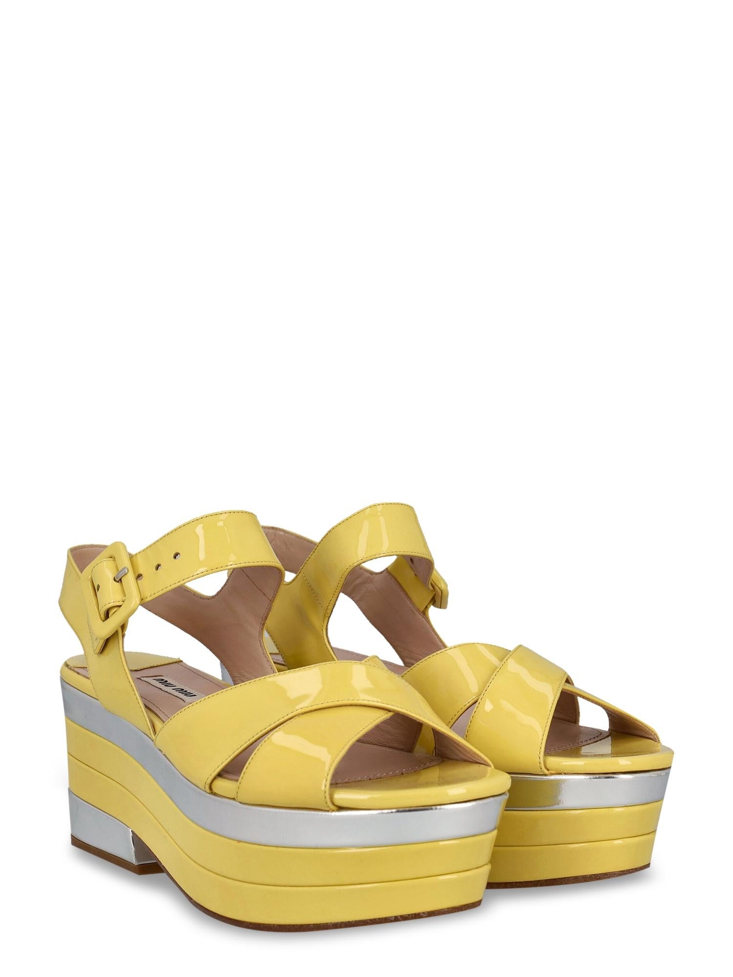 coach yellow sandals