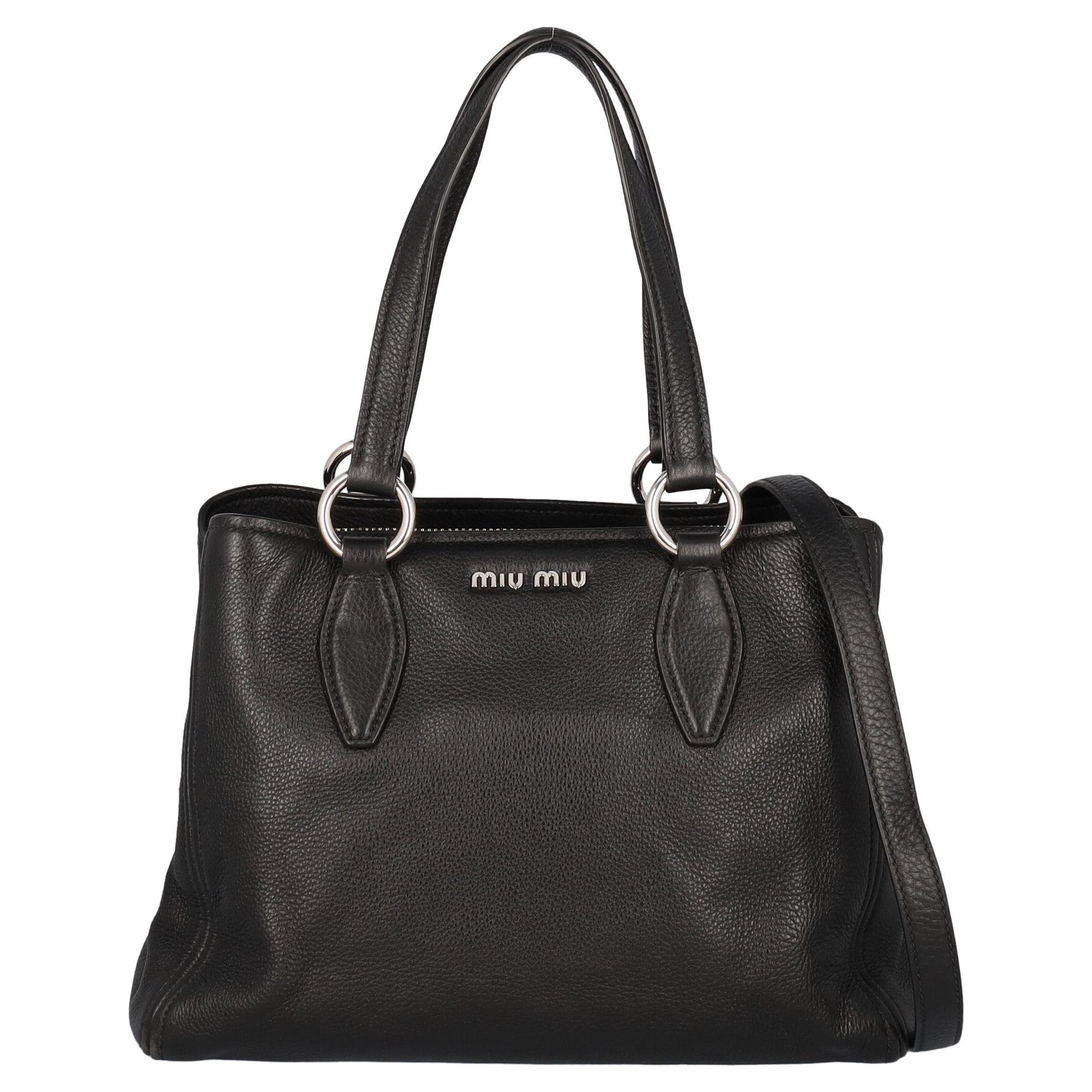 Miu Miu Women Shoulder bags Black Leather  For Sale