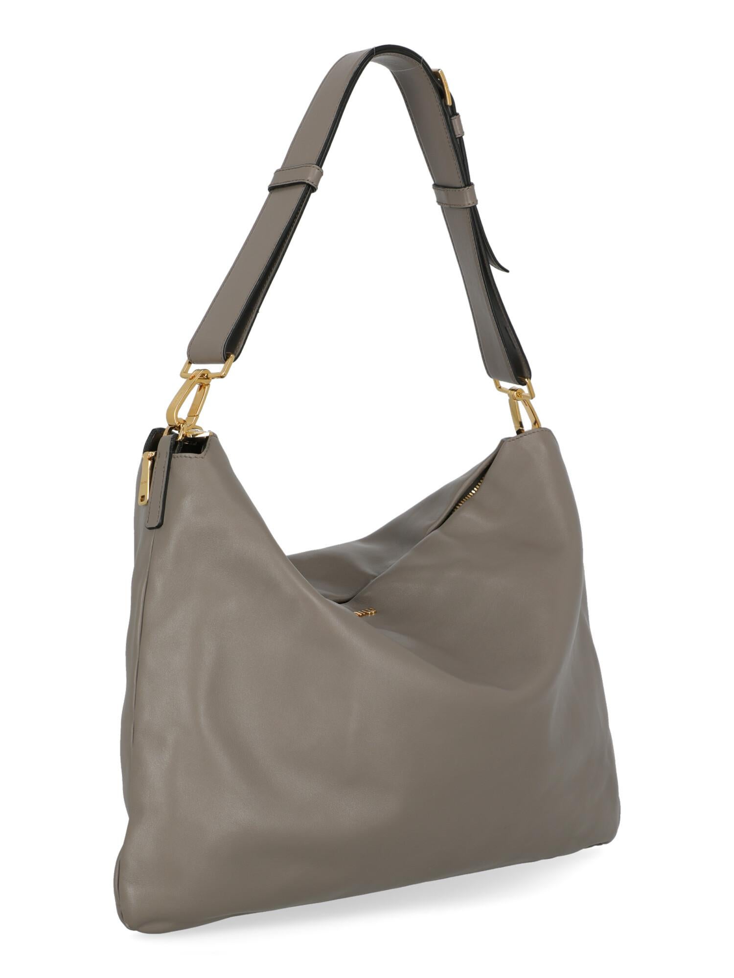 Gray Miu Miu Women Shoulder bags Grey Leather  For Sale