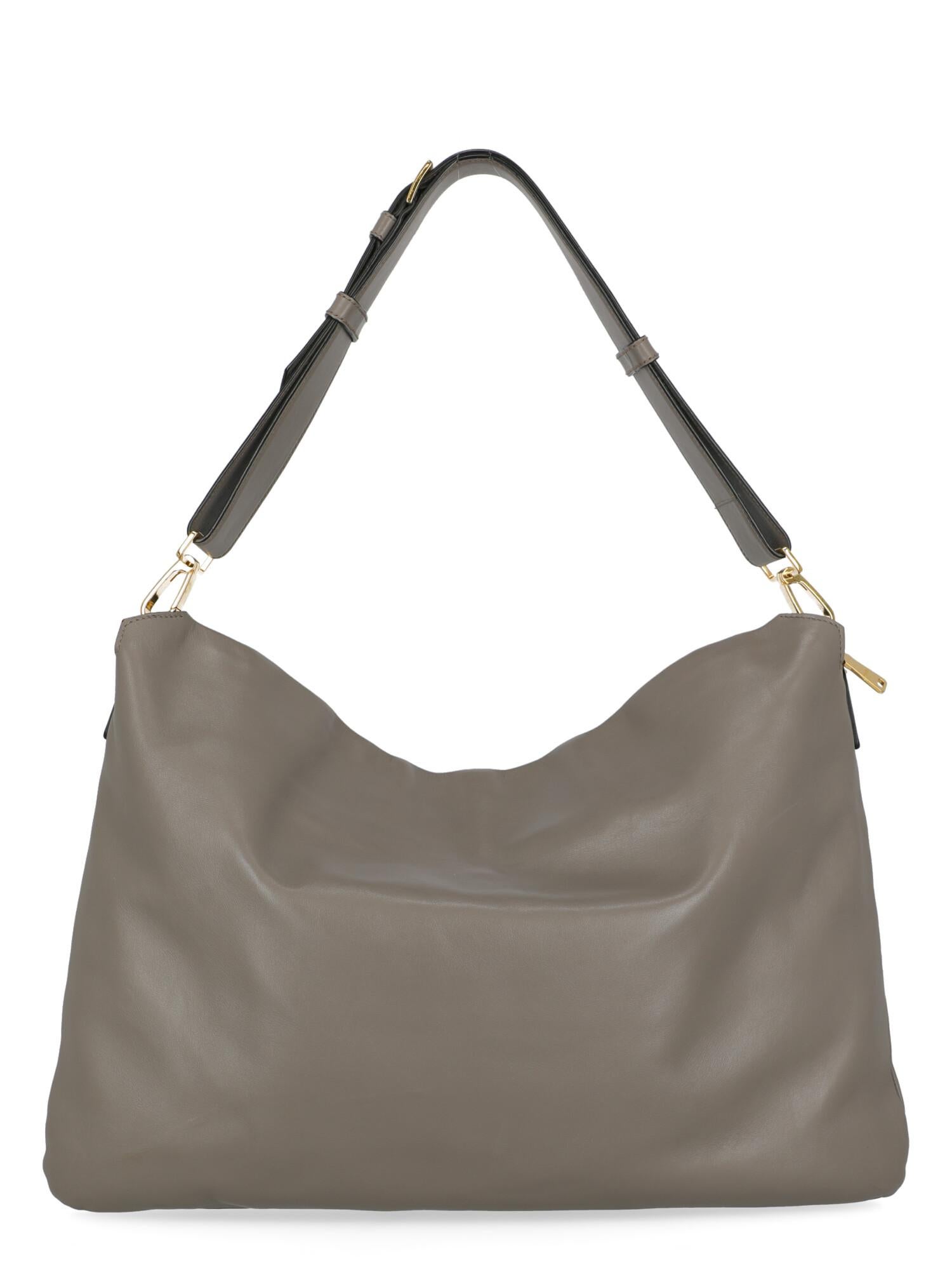 Miu Miu Women Shoulder bags Grey Leather  In Fair Condition For Sale In Milan, IT