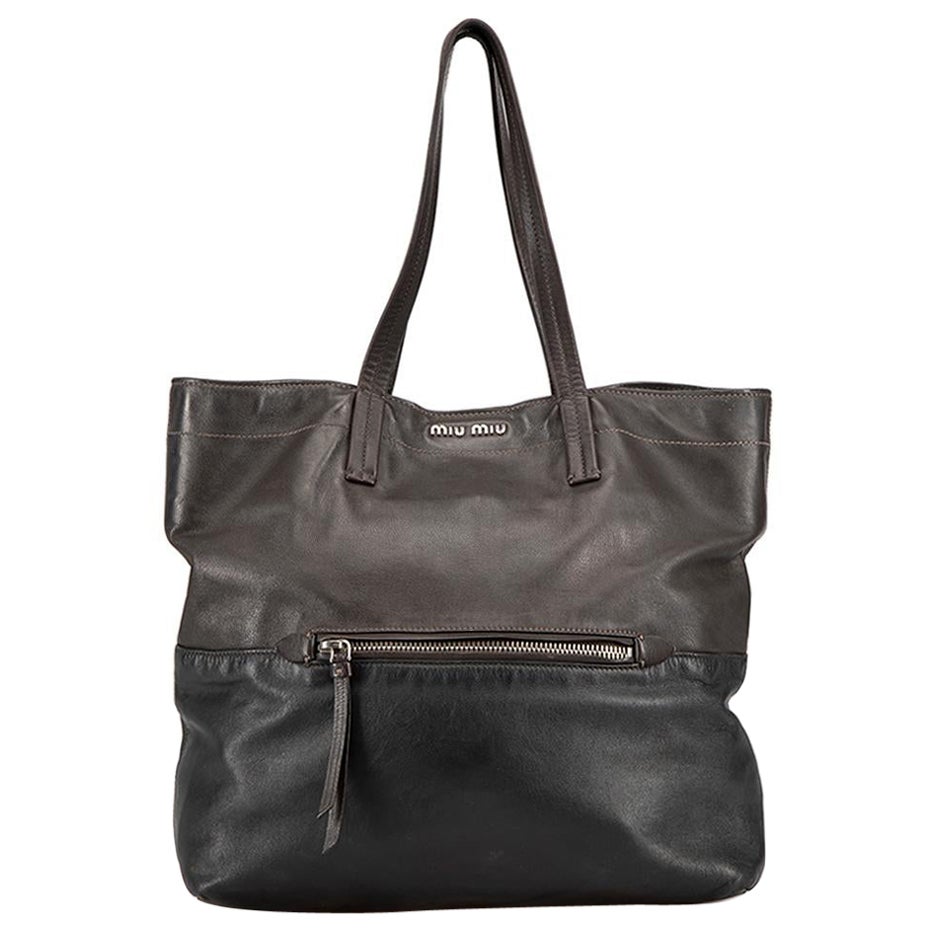 Miu Miu Women's Leather Colour Block Tote Bag