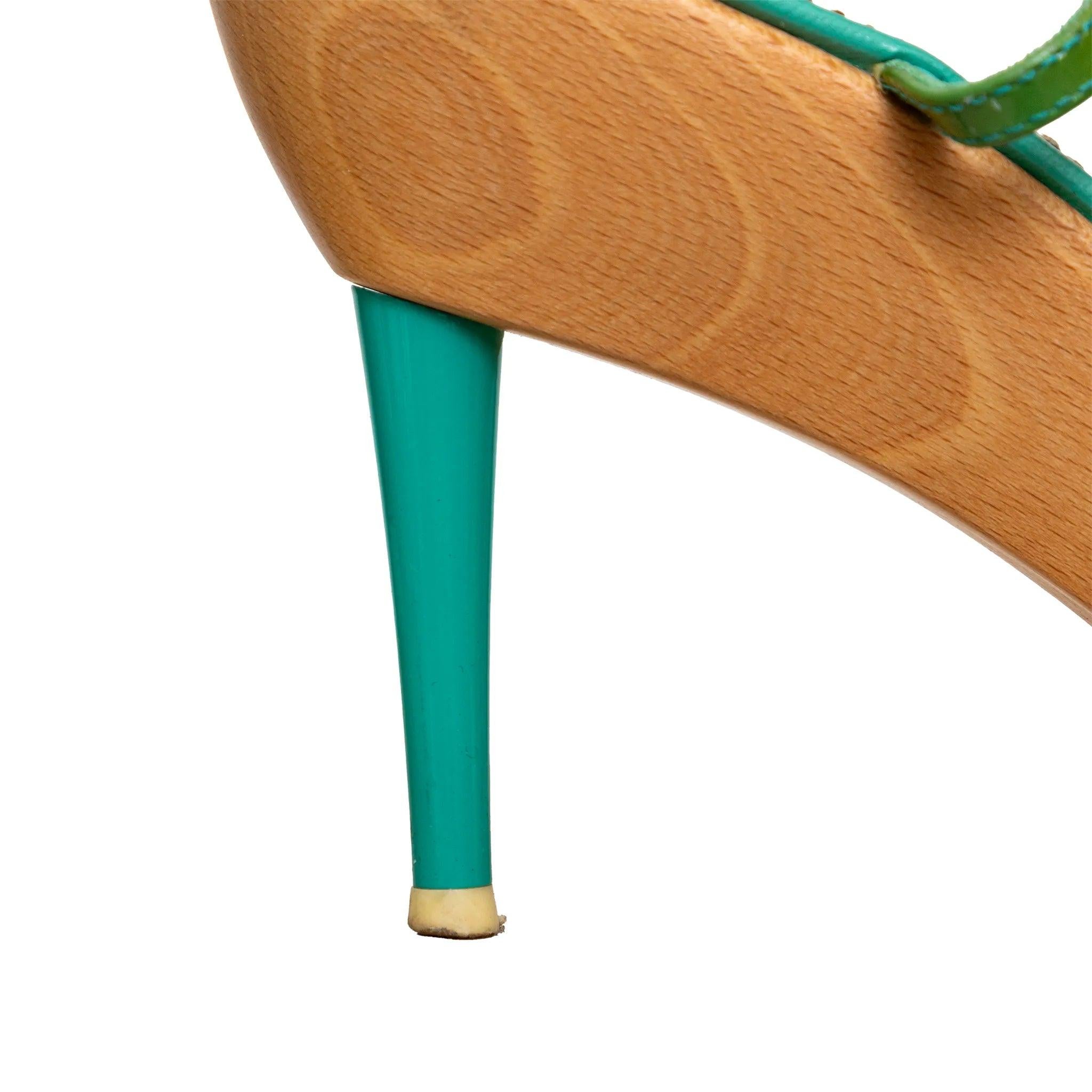 Talons à lanières en bois Miu Miu - années 00 Pour femmes en vente