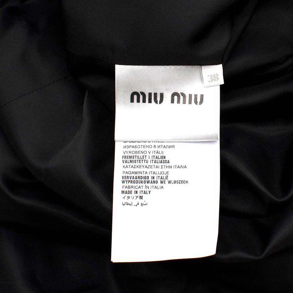  Miu Miu Wool & Mohair Gingham Coat with Lace Detail 38 2