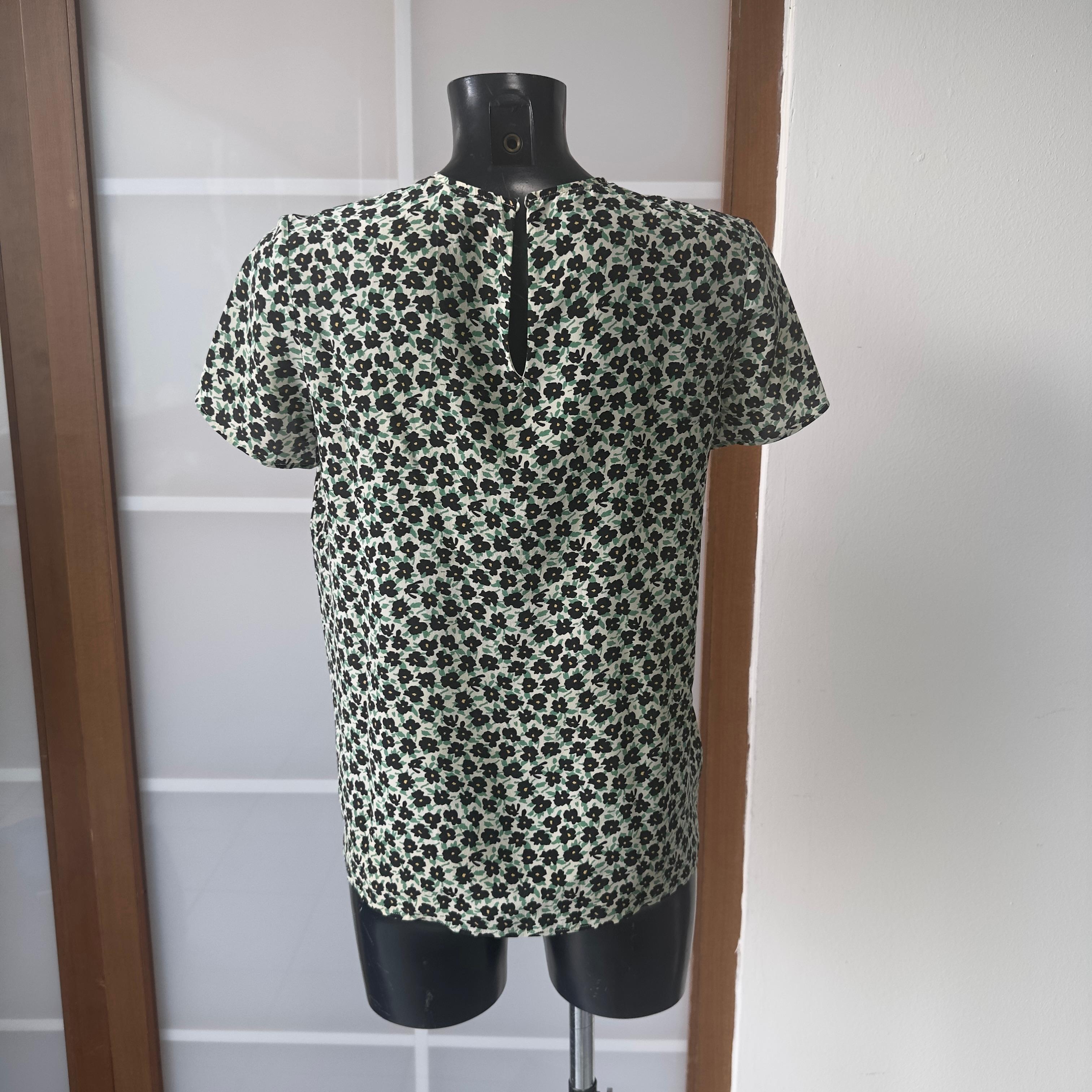 Black Miu Miu x Ken Scott Blusa in Seta con Stampa Floreale – Edizione Speciale in vendita