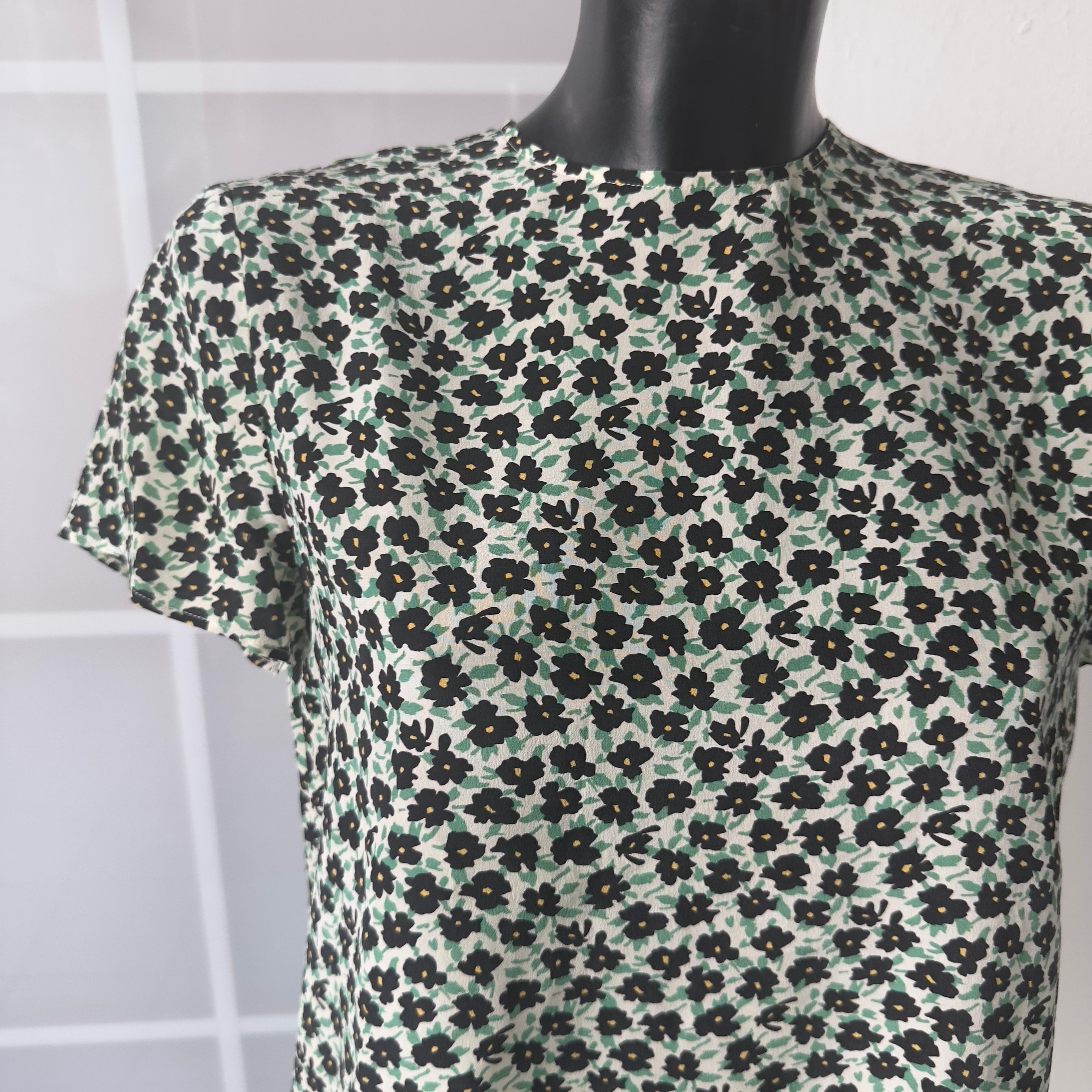 Donna Miu Miu x Ken Scott Blusa in Seta con Stampa Floreale – Edizione Speciale in vendita