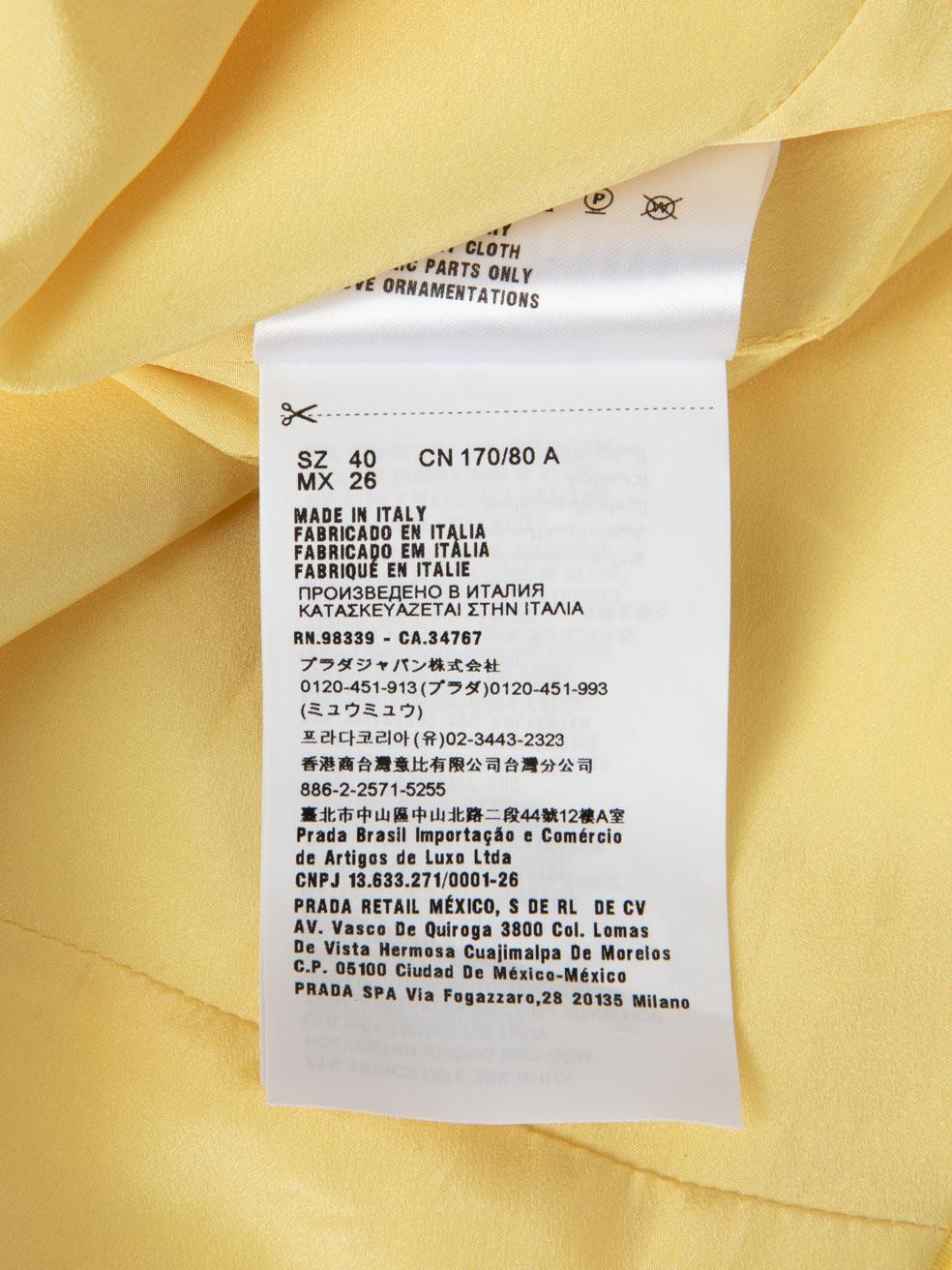 Miu Miu Yellow Embellished Necklace Mini Dress Size S 3