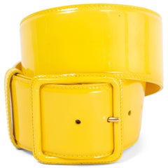 MIU MIU yellow patent leather WIDE WAIST Belt 70