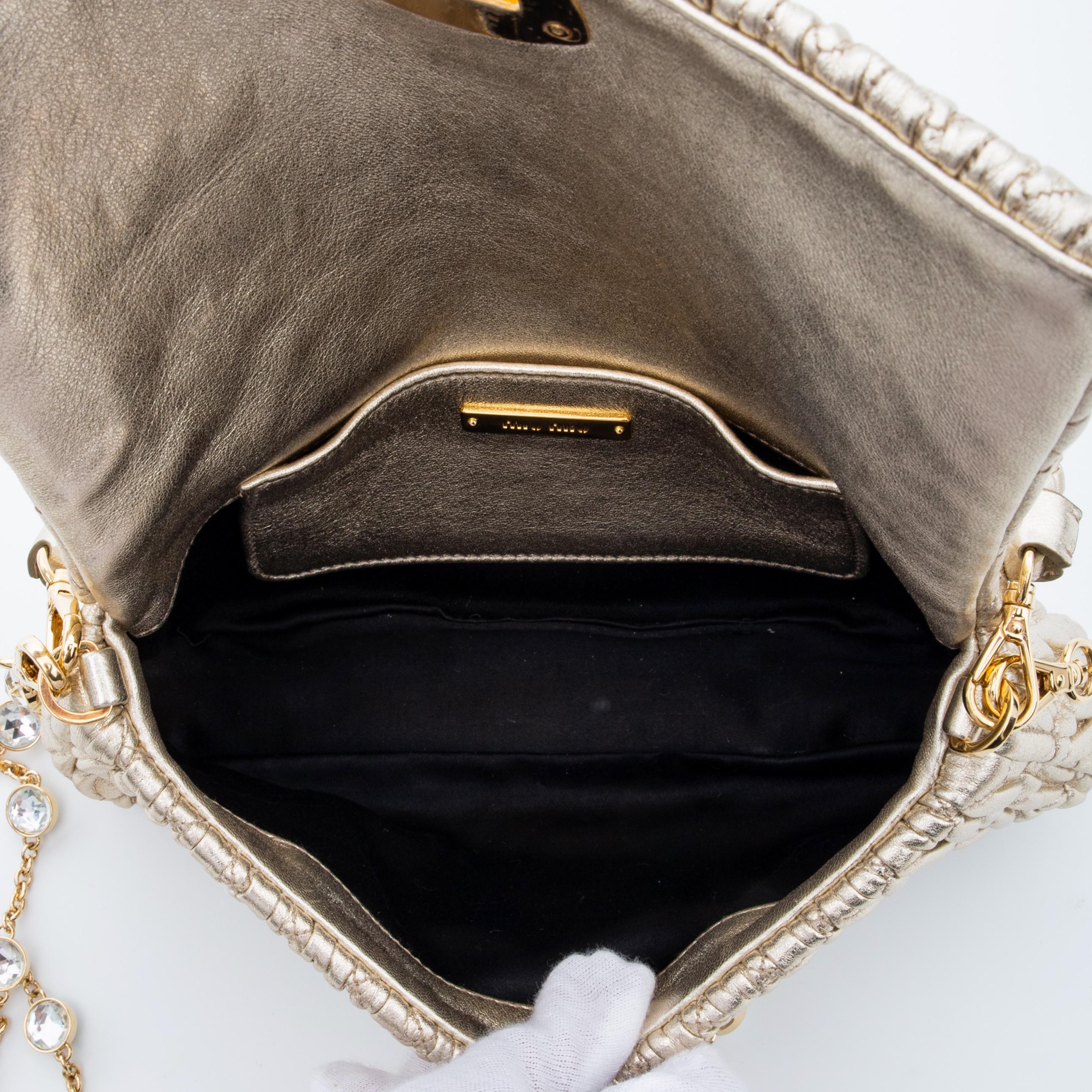 Women's or Men's Miu Mu Cloquet Nappa Leather Shoulder Evening Bag