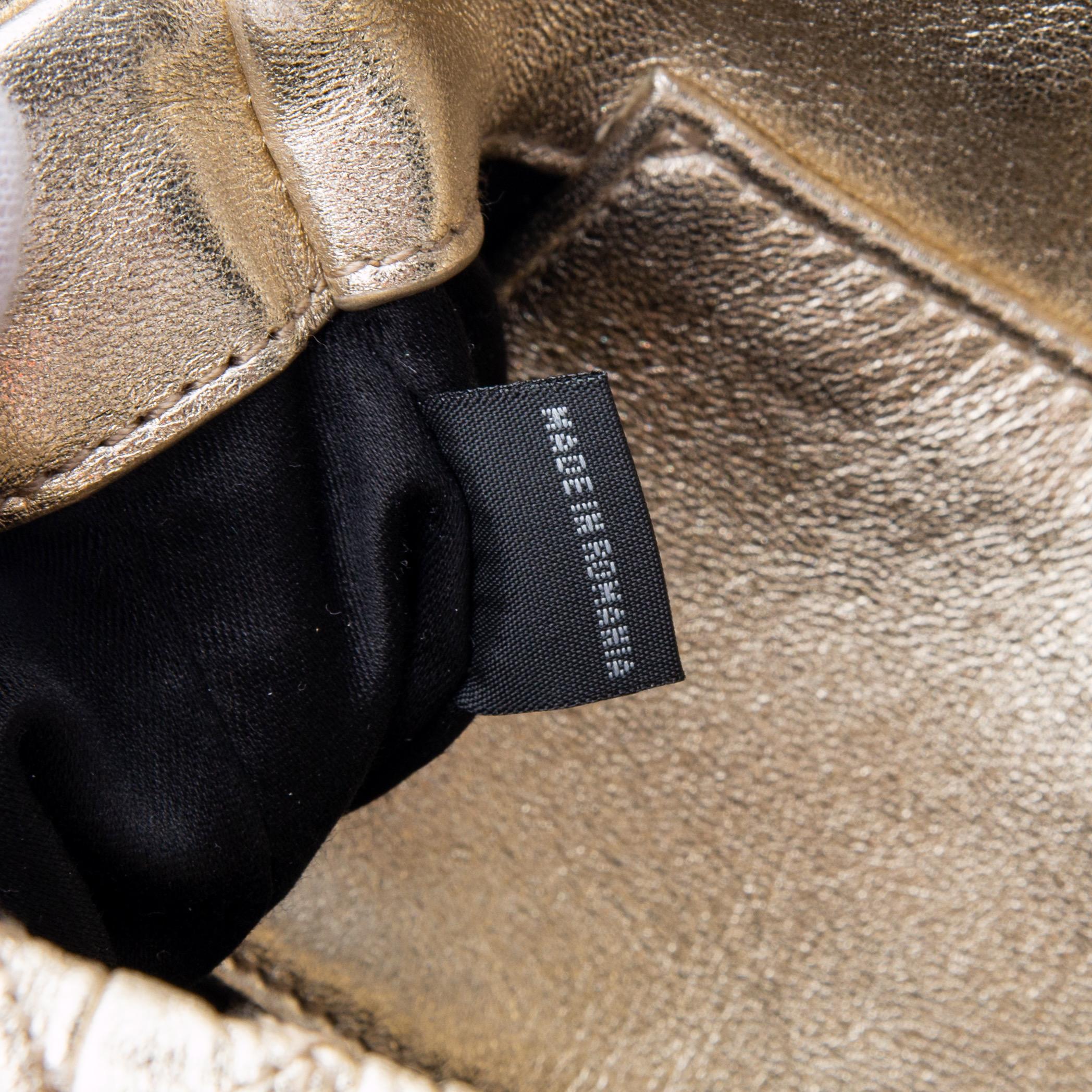 Beige Miu Mu Cloquet Nappa Leather Shoulder Evening Bag For Sale