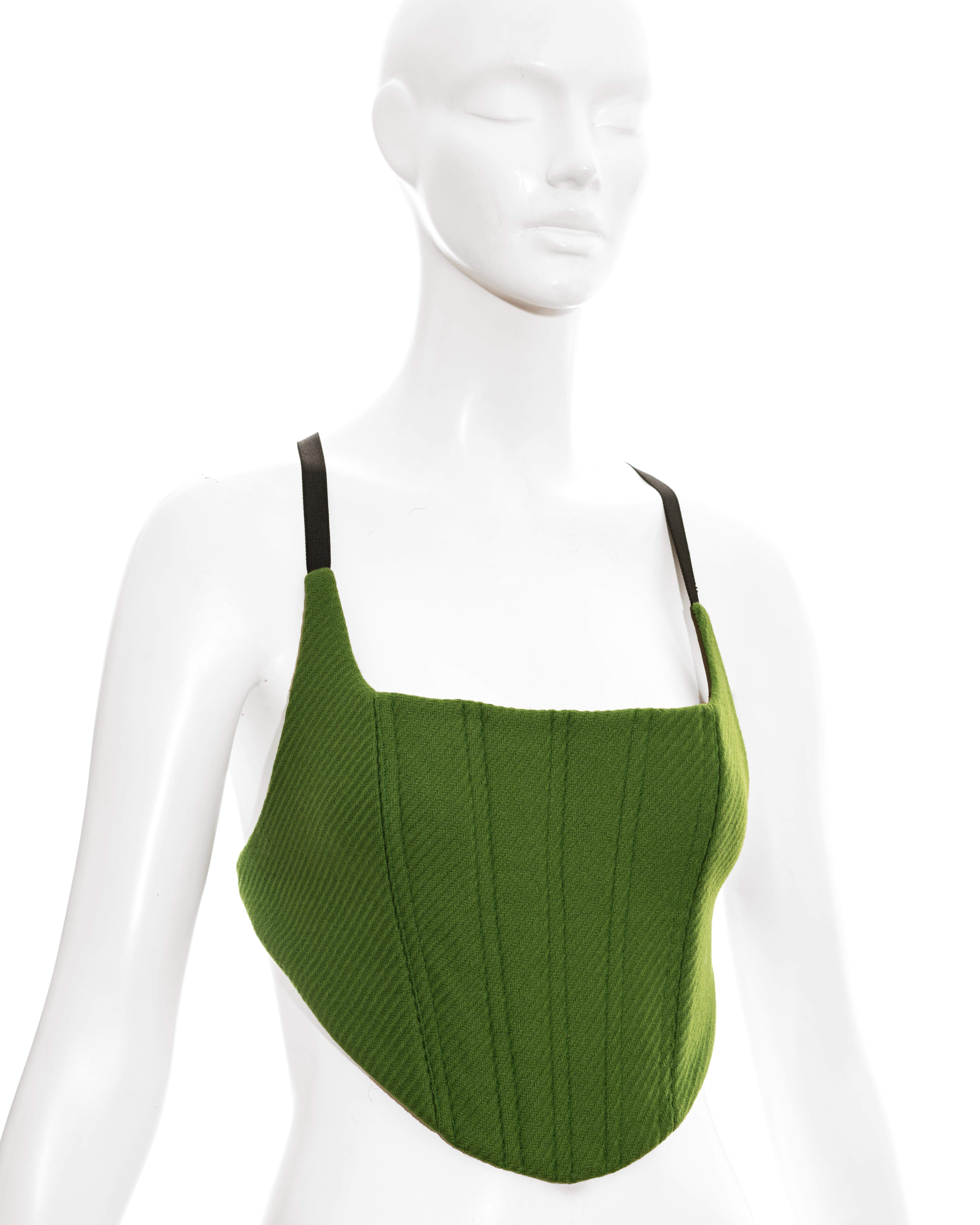 green corset top