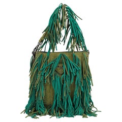 Miuccia Prada Vintage Spring/Summer 2007 Emerald Suede Bag