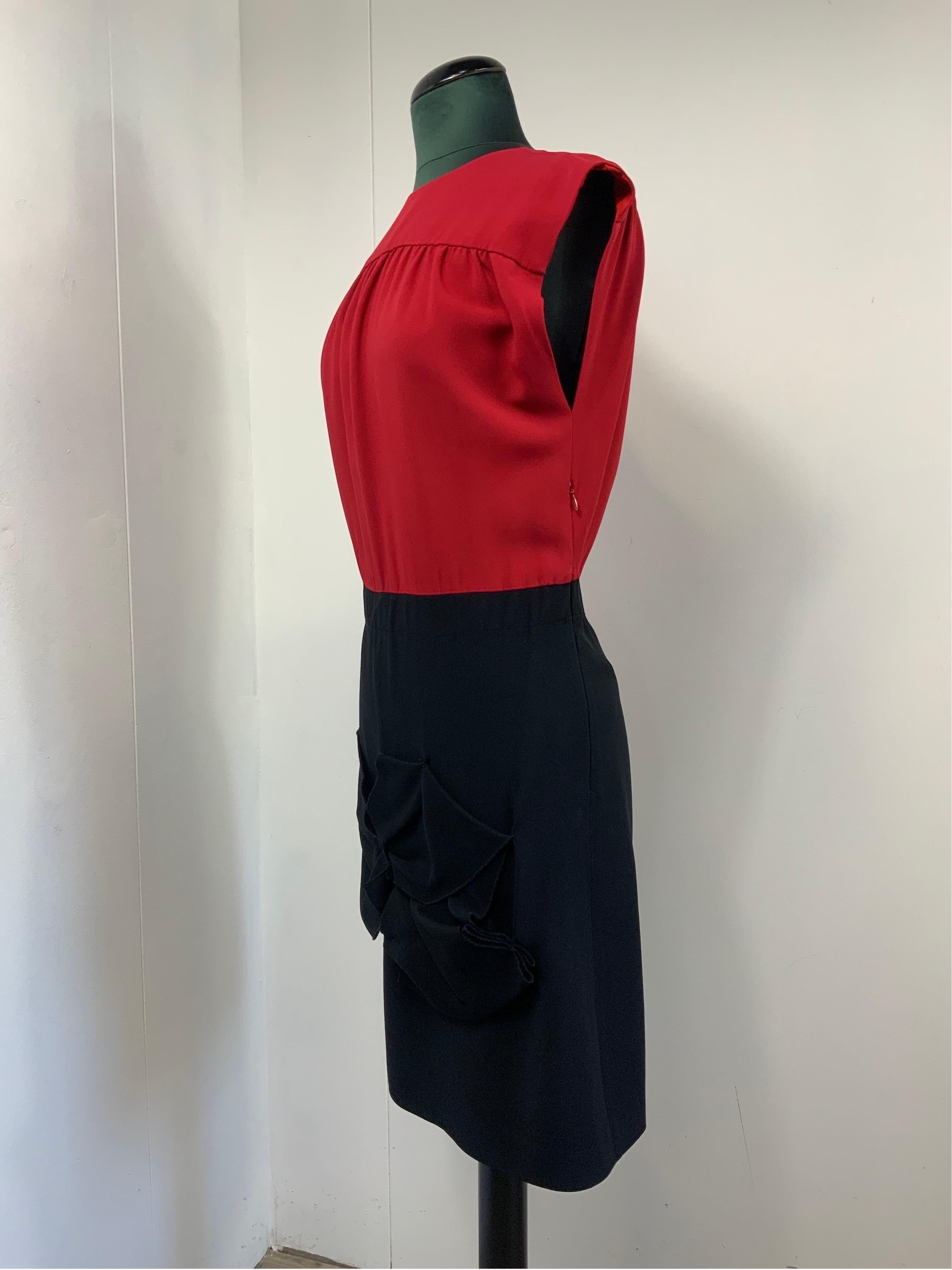 MIUMIU bicolor red and blue Dress For Sale 3