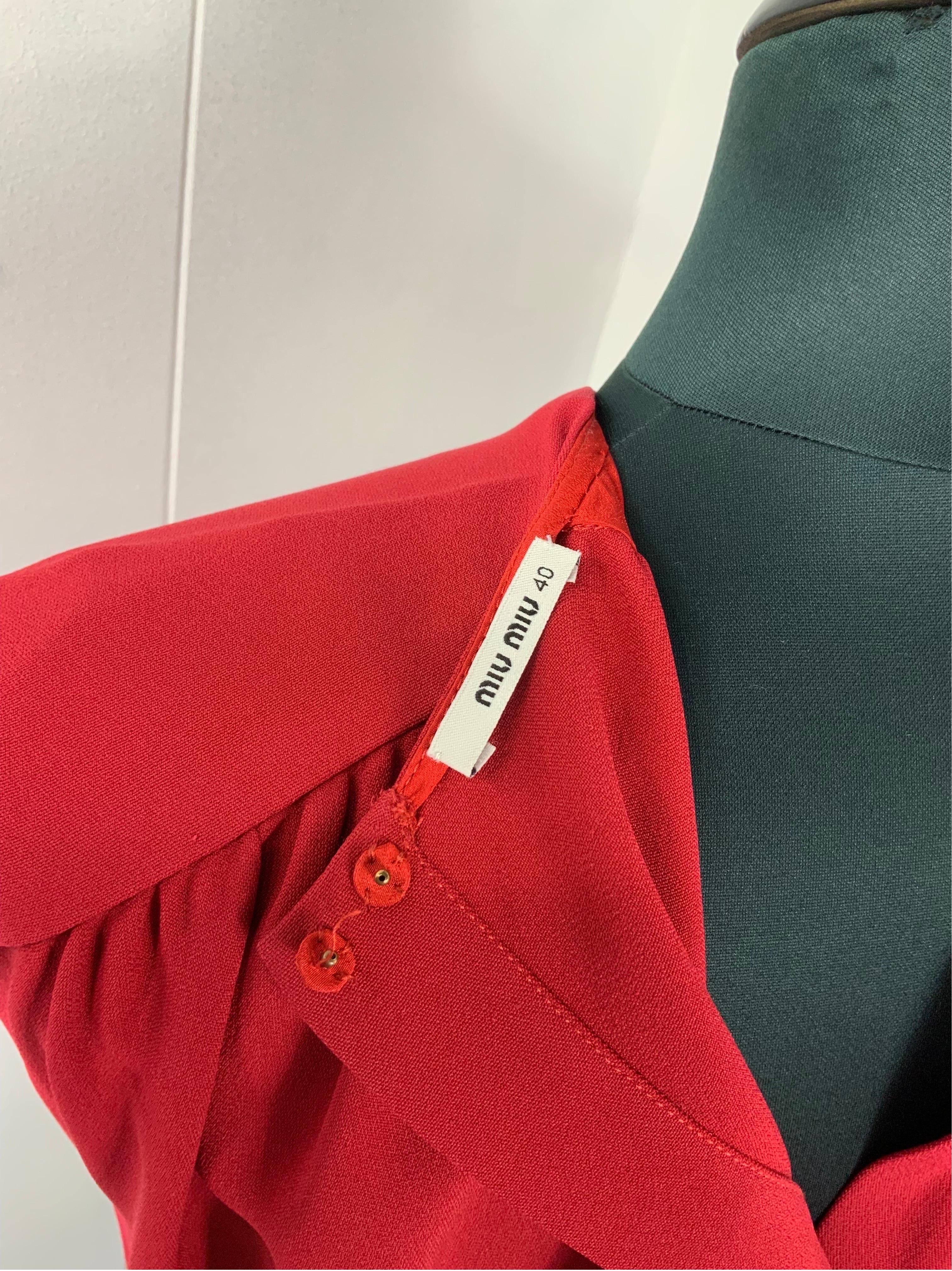 MIUMIU bicolor red and blue Dress For Sale 4