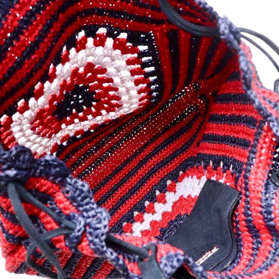 MIUMIU  rafia crochet shoulder bag  For Sale 5