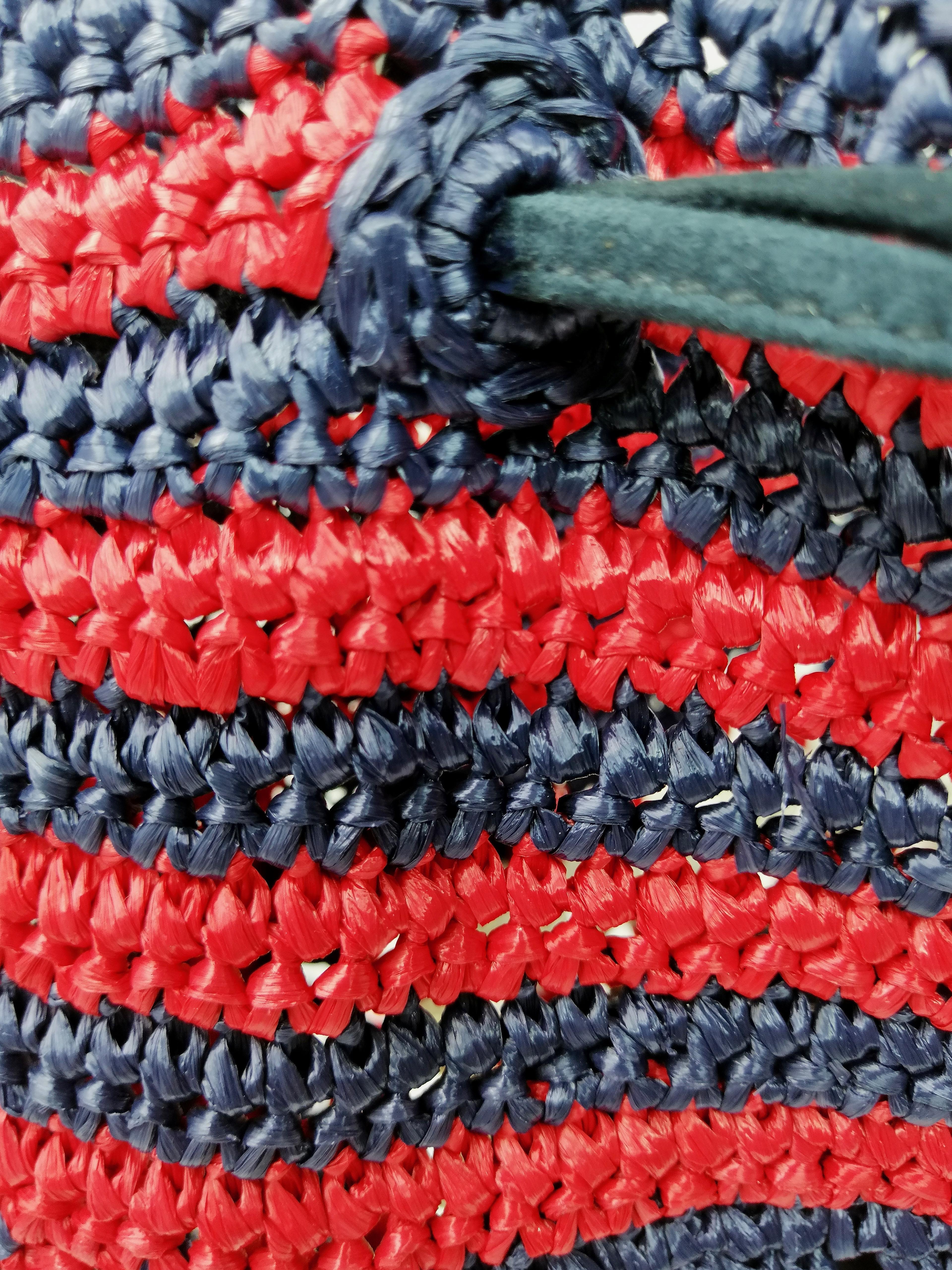 MIUMIU  rafia crochet shoulder bag  For Sale 2