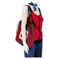 MIUMIU  rafia crochet shoulder bag