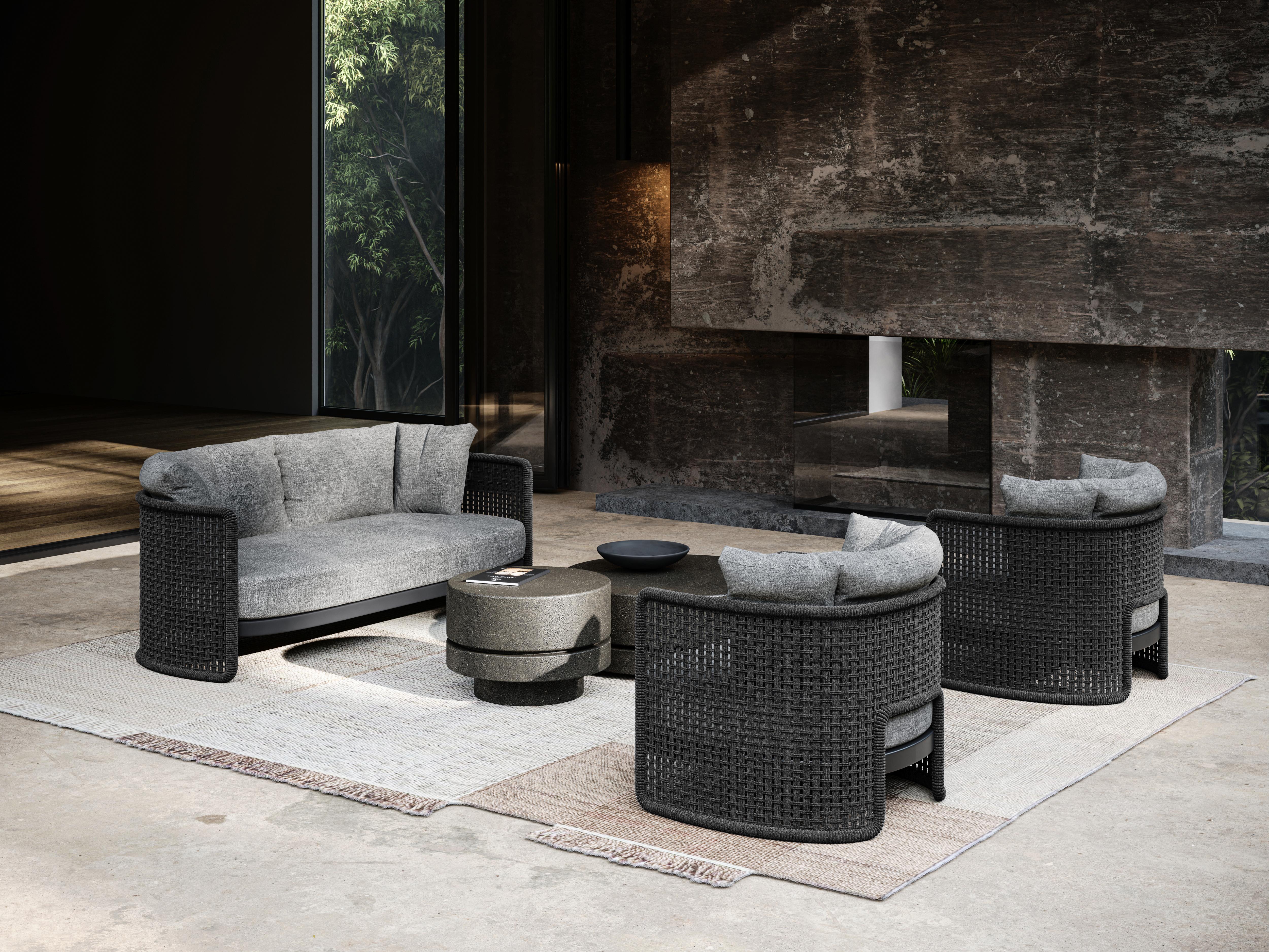 Contemporary Miura-nightfall Outdoor Armchair by SNOC For Sale