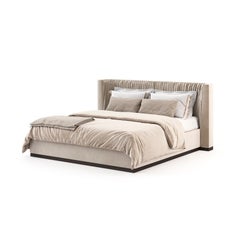 Contemporary Upholstered bed with different Fabric custom