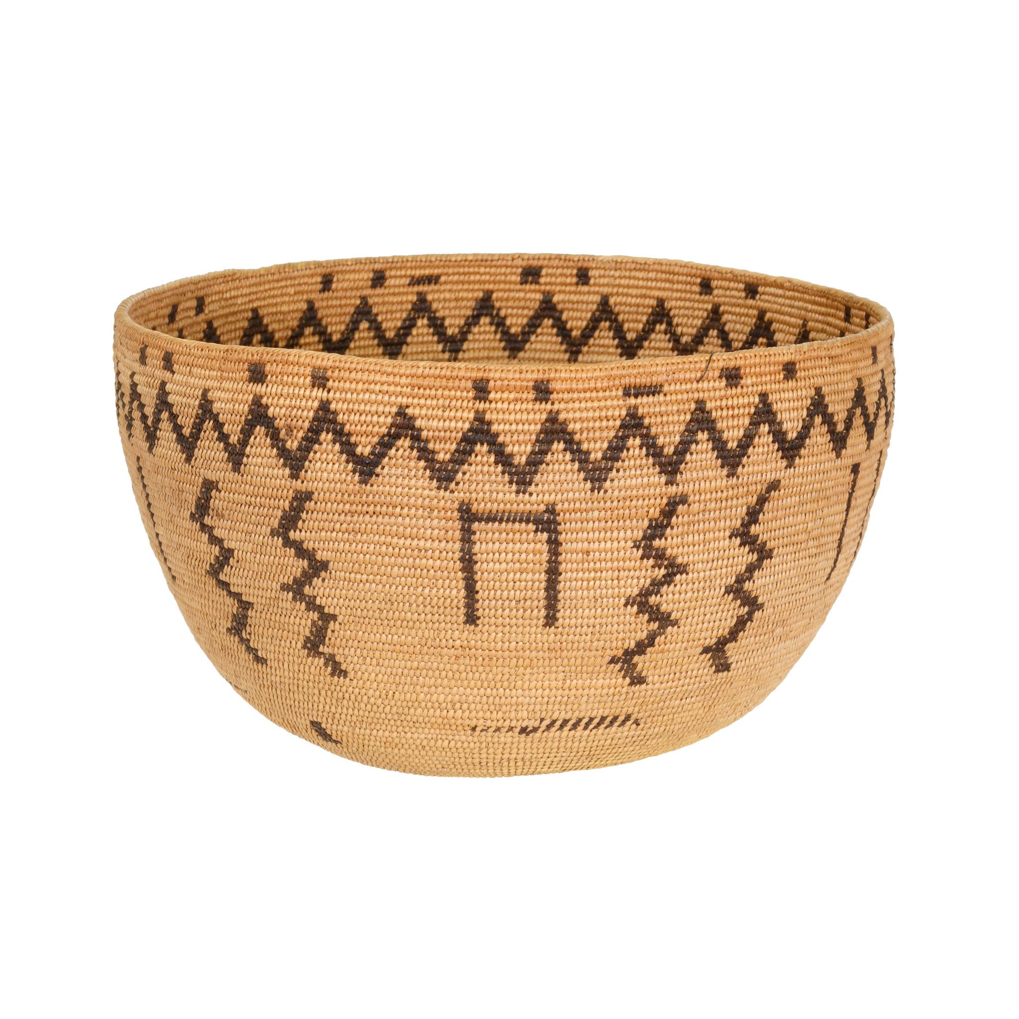 Native American Miwok Woven Bowl For Sale