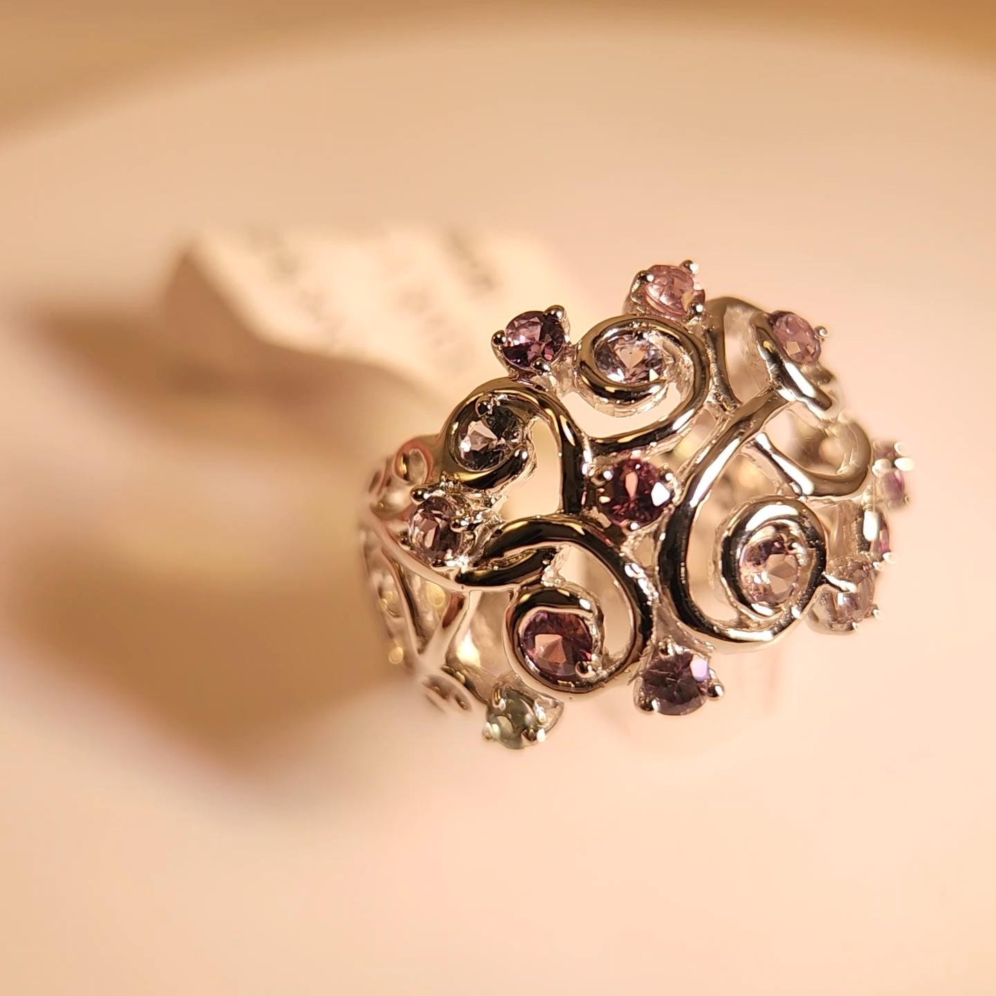 Mix Colors of Montana Saphir-Ring aus 18 Karat Weißgold im Angebot 13