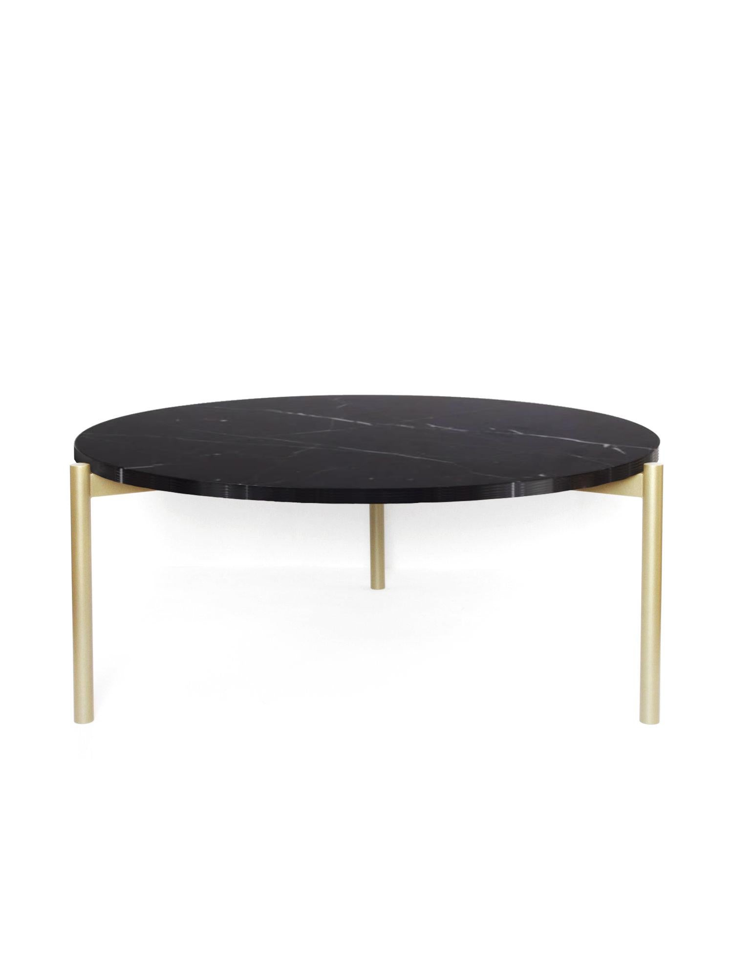 Metal Mix Contemporary Cocktail Table with Glass or Marble Top For Sale