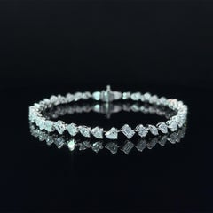 Mix Fancy Shape Diamond Tennis Bracelet in 18K White Gold (6.19ct VVS) by Arnav