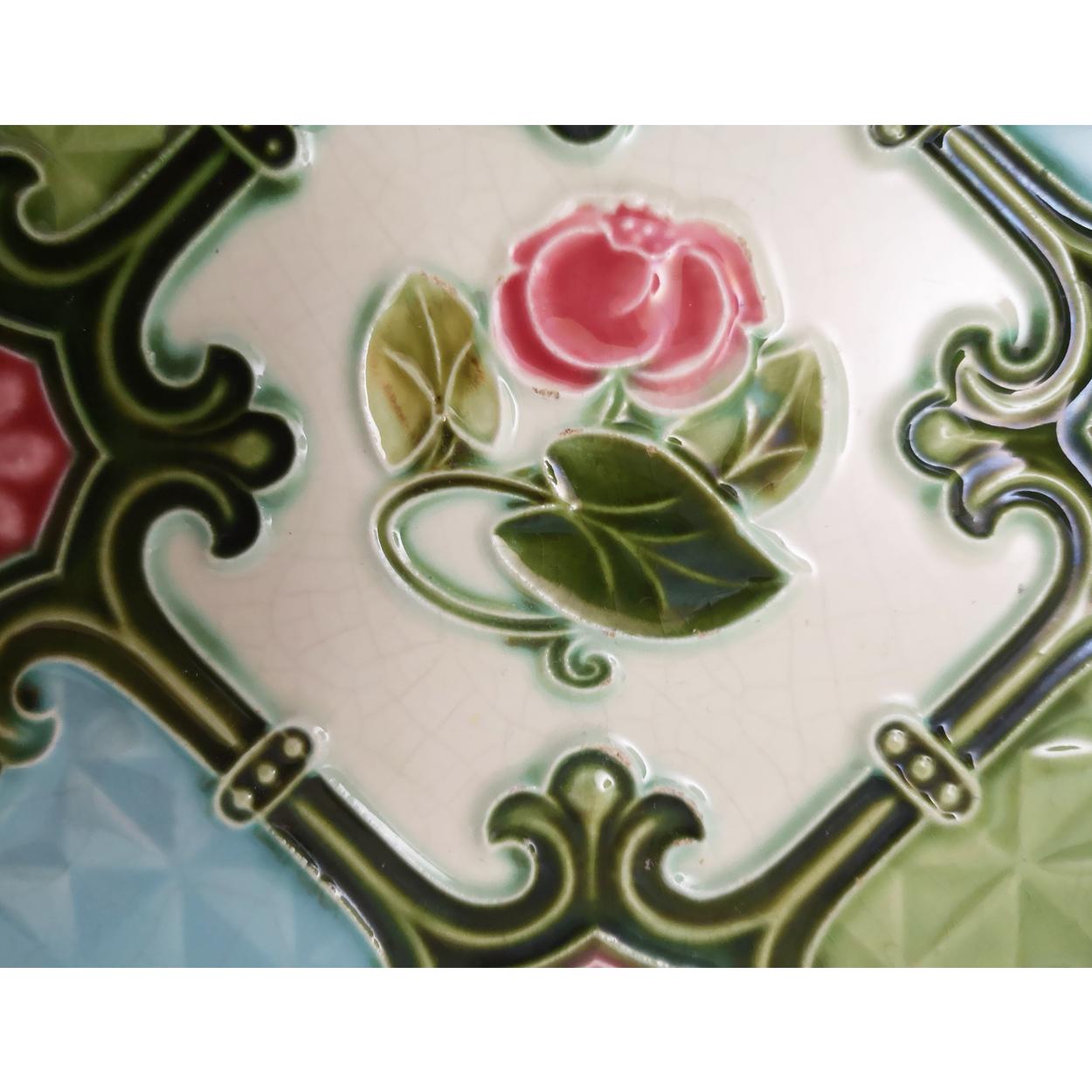 Mix of 25 Glazed Relief Tiles By S.A. Produits Ceramiques de la Dyle, 1930s 5