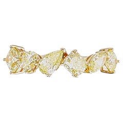 Mix Shape Fancy Yellow VS-SI Clarity Diamond Ring