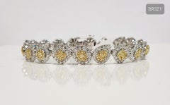 Mix Shape Yellow Diamond Line Bracelet