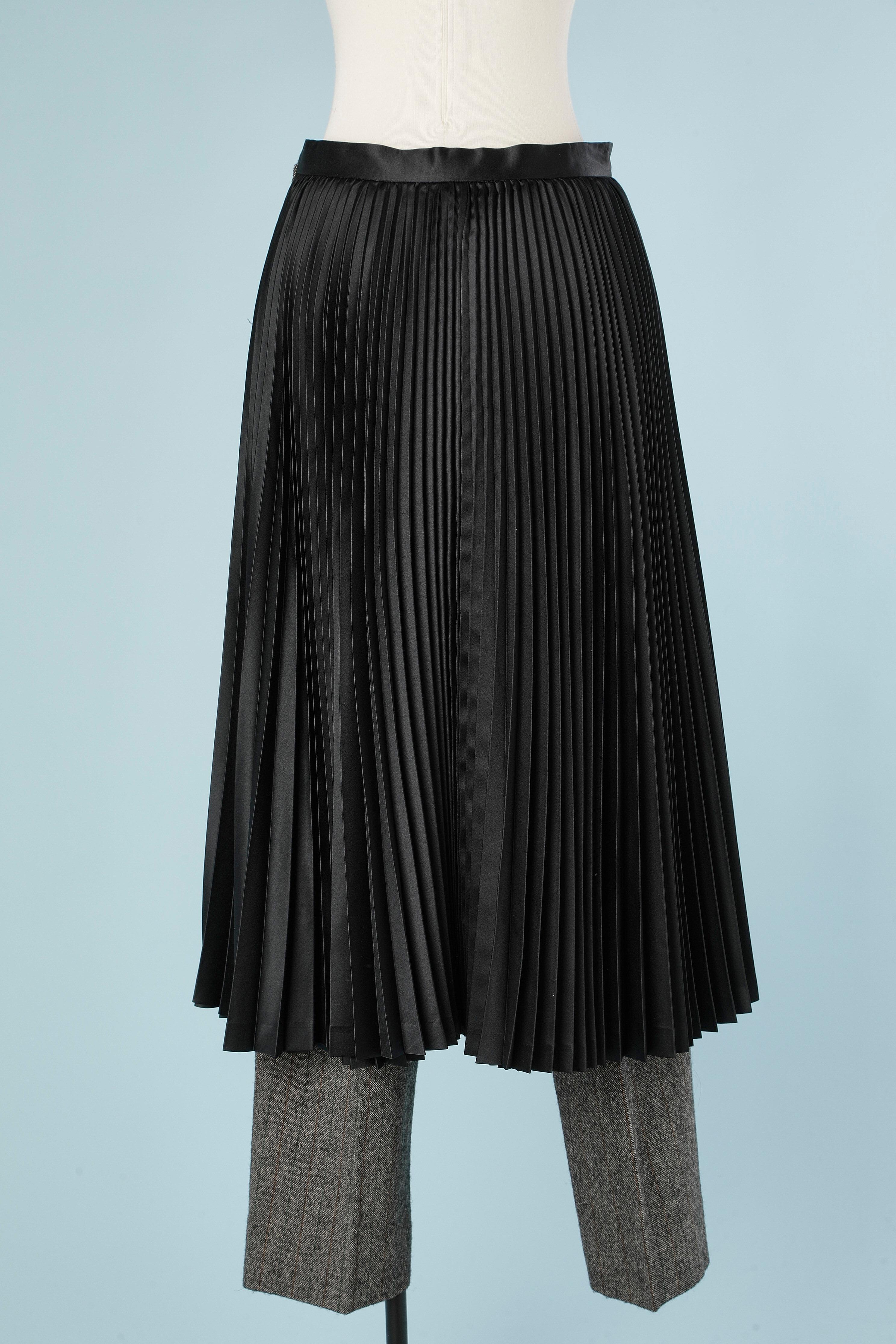 Women's or Men's Mix tweed pants and black pleated skirt Comme de Garçons  For Sale