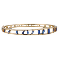 JV Insardi Mixed Blue Sapphire 18kt Gold Bangle