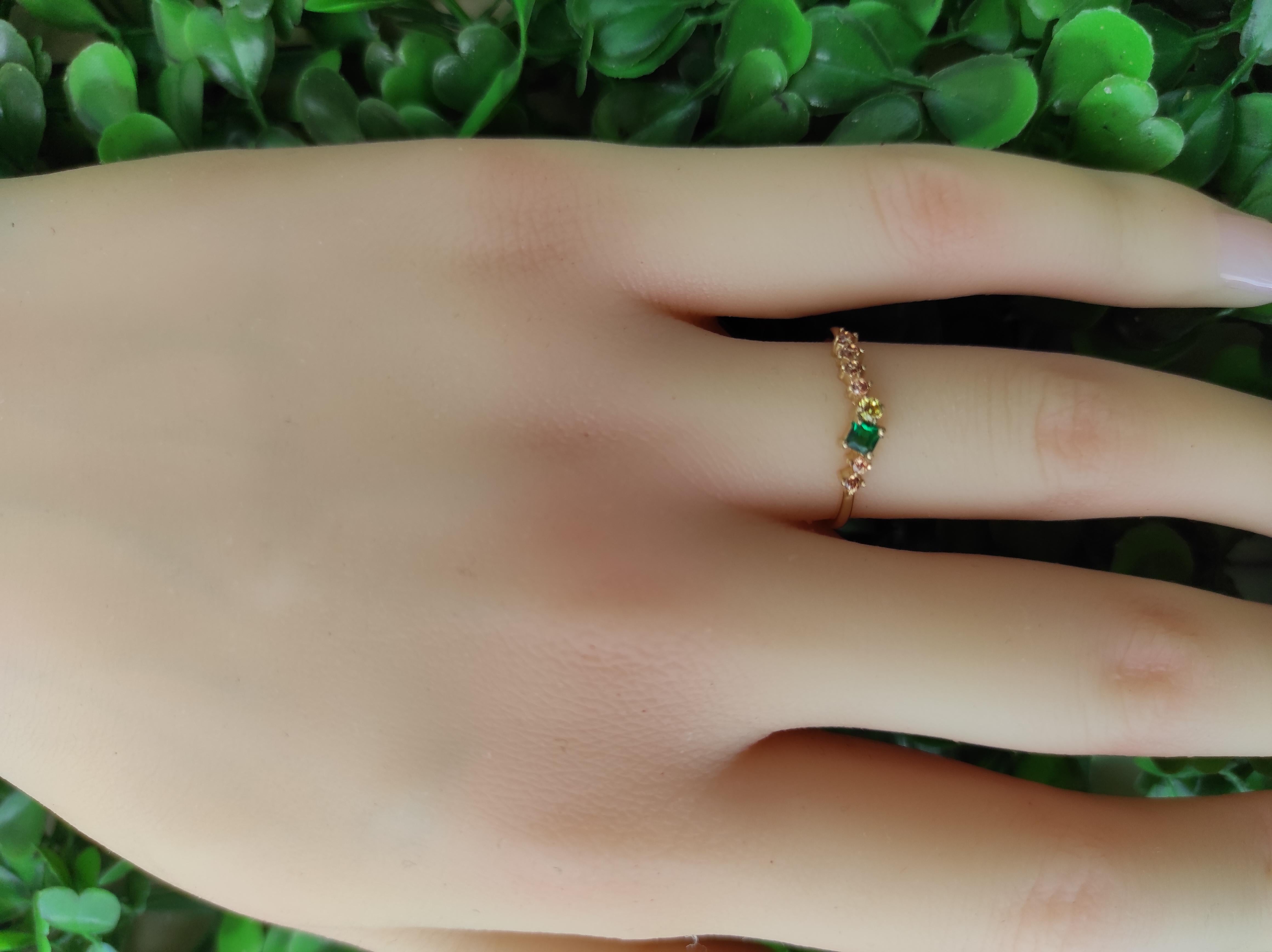 For Sale:  Mixed color cluster 14k gold engagement ring. 9