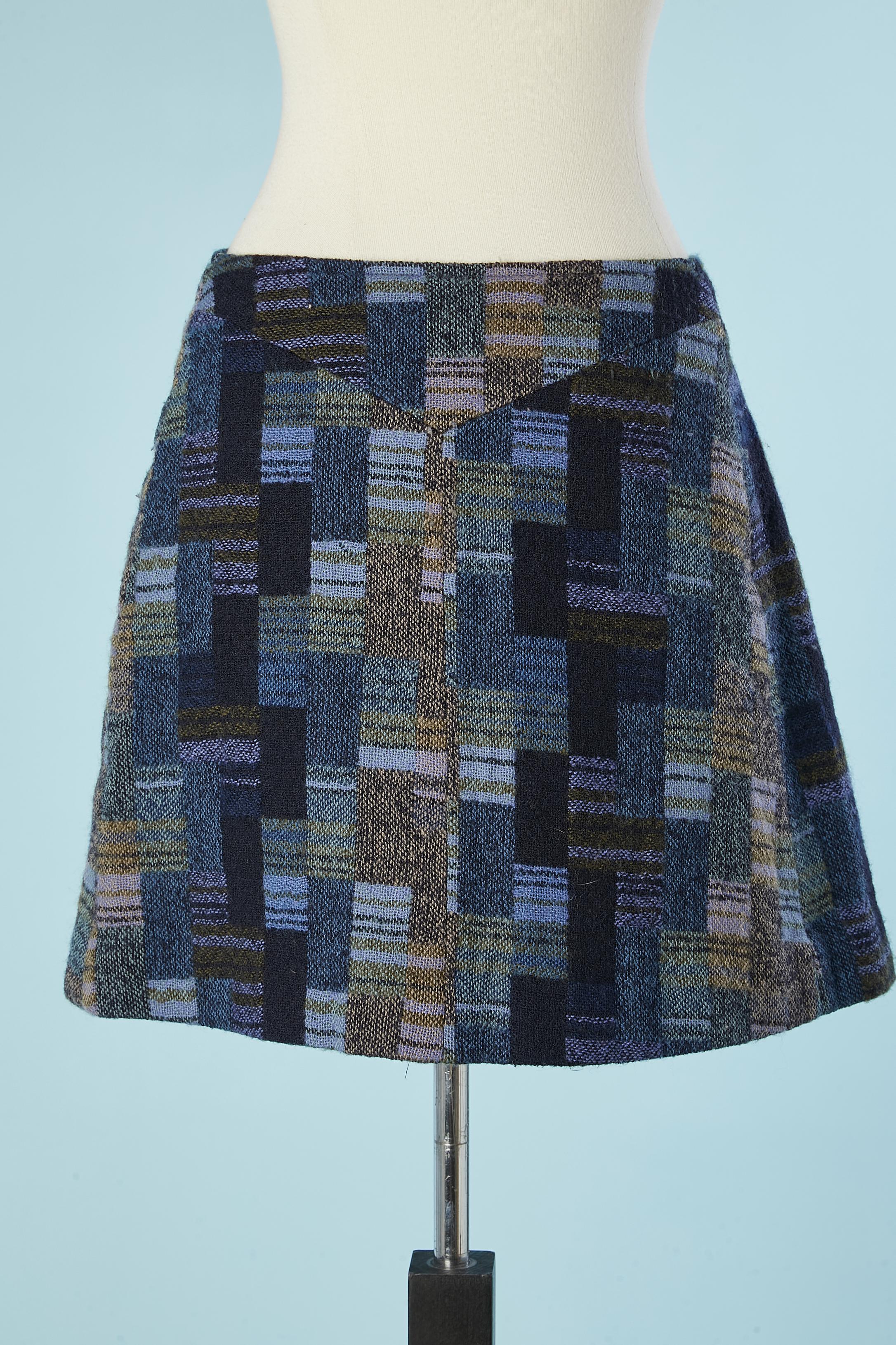 Mixed color Tweed-Mini-Wickelrock Bazar de Christian Lacroix  Damen im Angebot