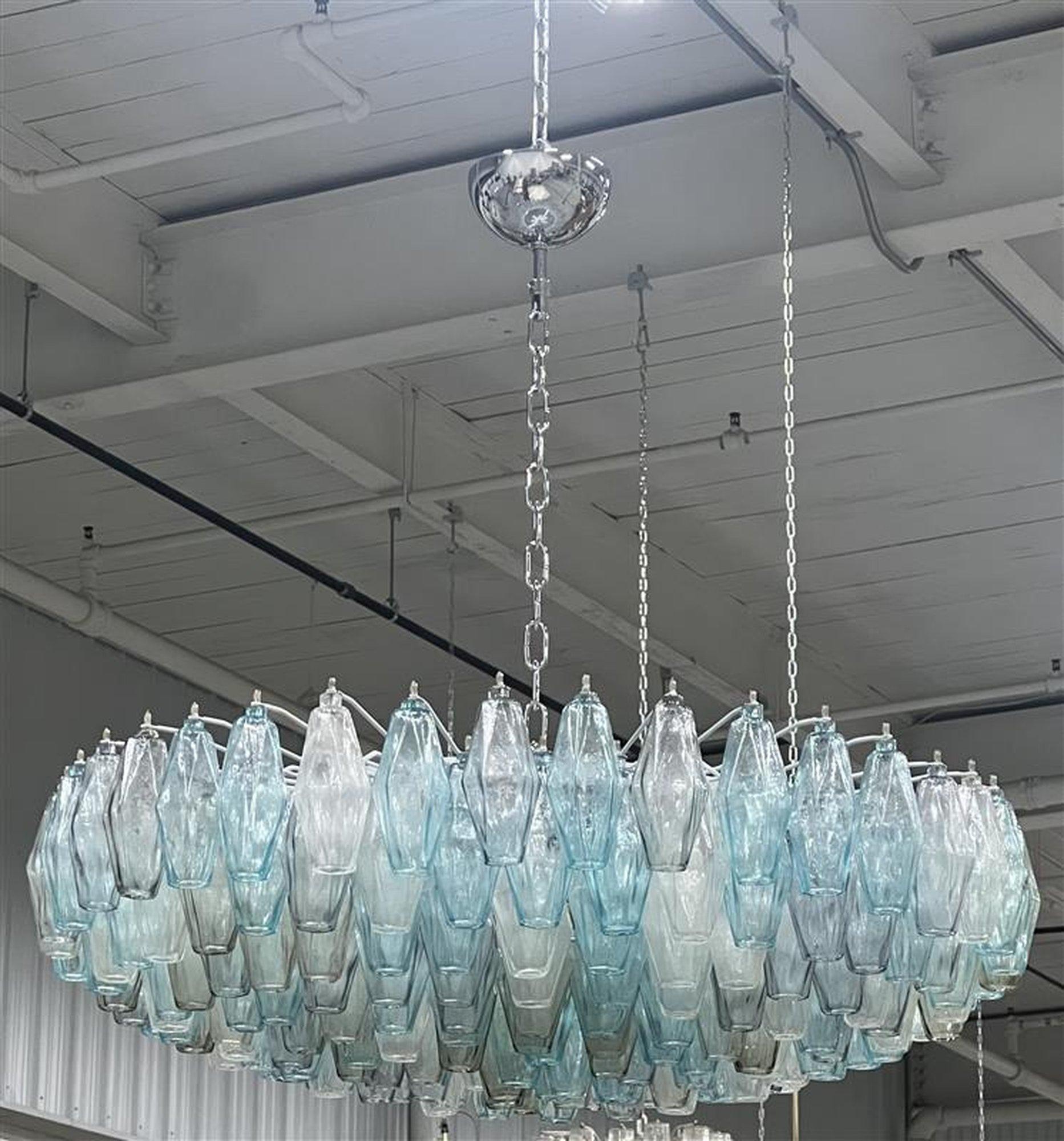 Late 20th Century Mixed Colors Polyhedral Chandelier by Alberto Donà For Sale