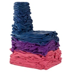 Chaise aux couleurs mélangées de la série Platubo, plastique recyclé, Youngmin Kang, 1S1T 