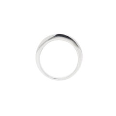 Mixed Cut Diamond 14 Carat White Gold Tapered Wide Band Cocktail Ring