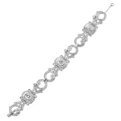 Mixed-Cut Diamond Bracelet, Platinum