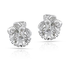 Mixed-Cut Diamond Earrings, Platinum